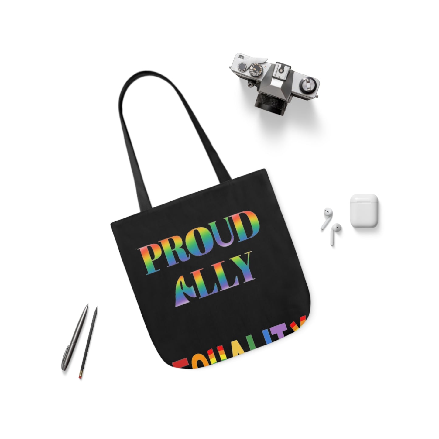 Proud Ally Canvas Tote Bag, 5-Color Straps