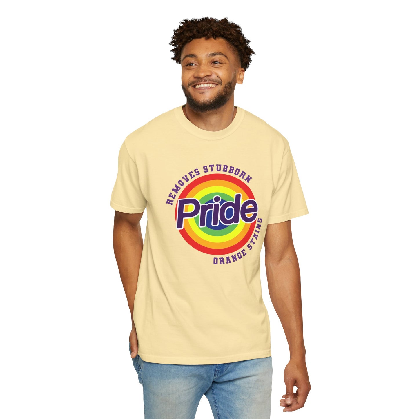 Pride Themed Unisex Garment-Dyed T-Shirt - Removes Stubborn Orange Stains