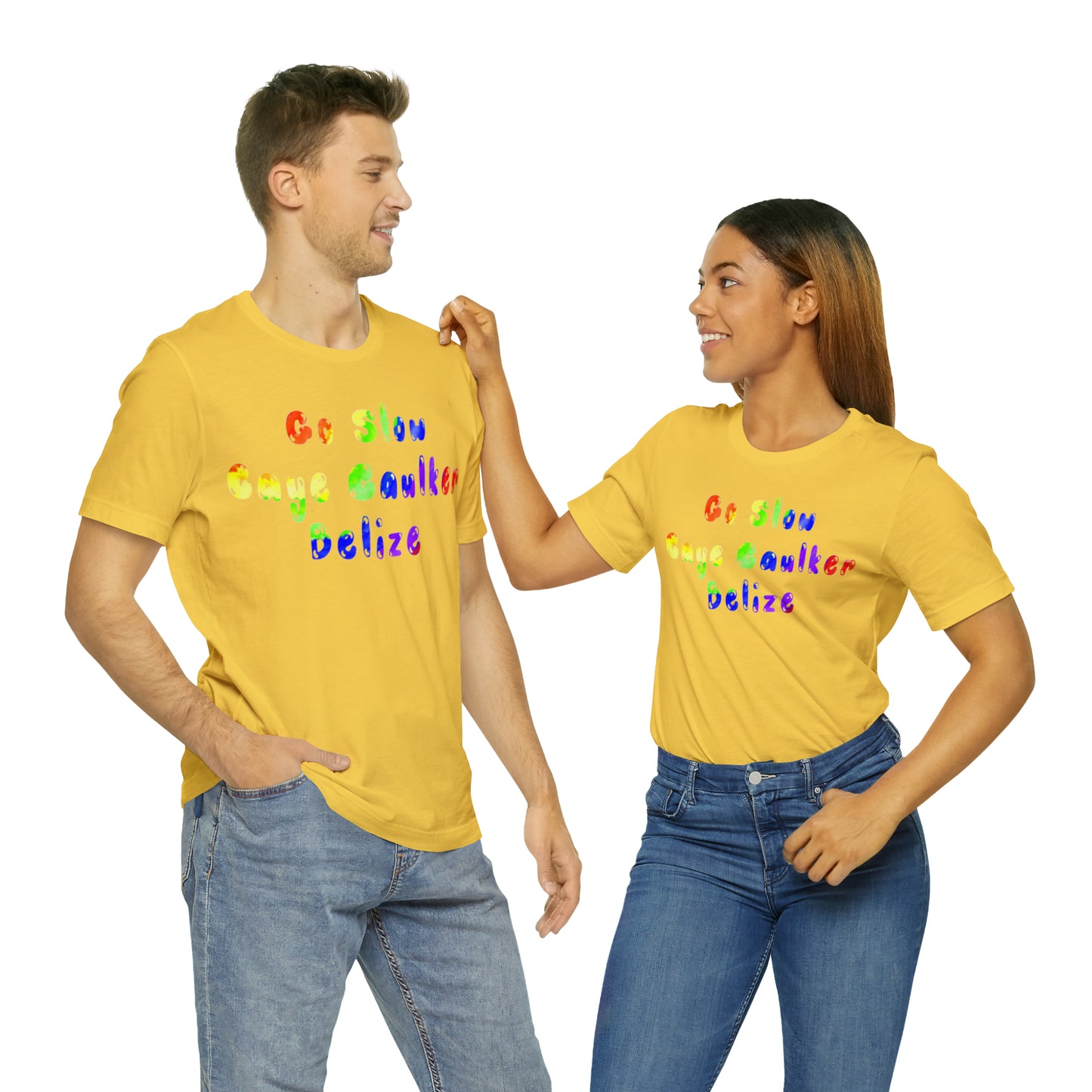 Go Slow Rainbow Unisex Jersey Short Sleeve Tee