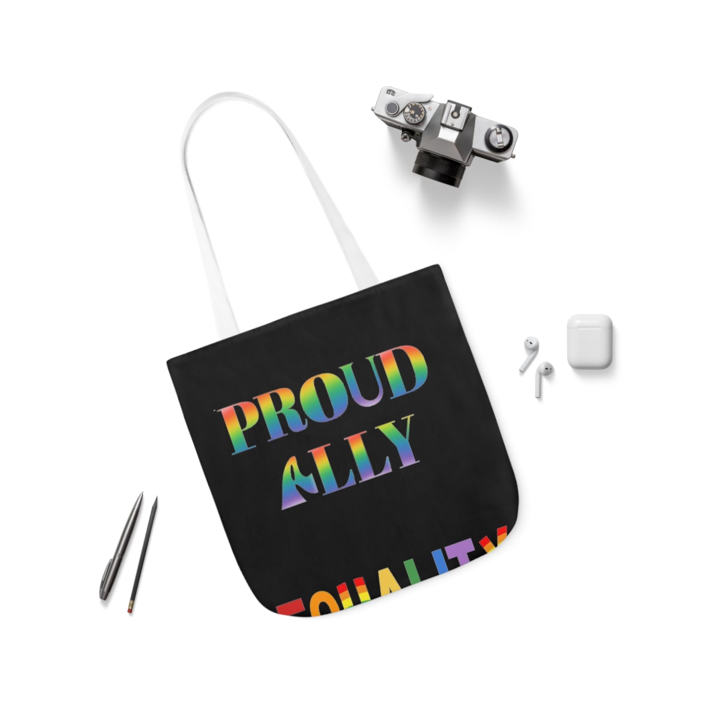 Proud Ally Canvas Tote Bag, 5-Color Straps