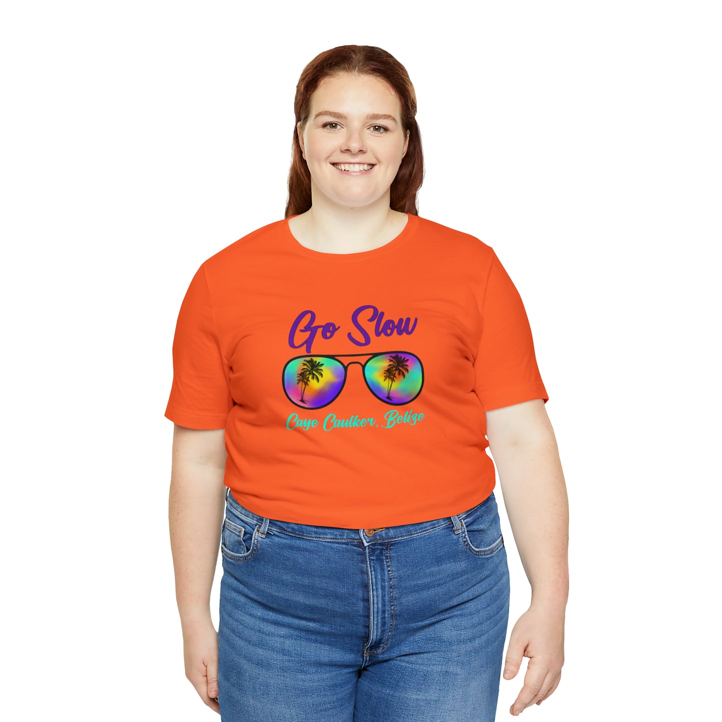 Unisex Go Slow Purple Short Sleeve Tee
