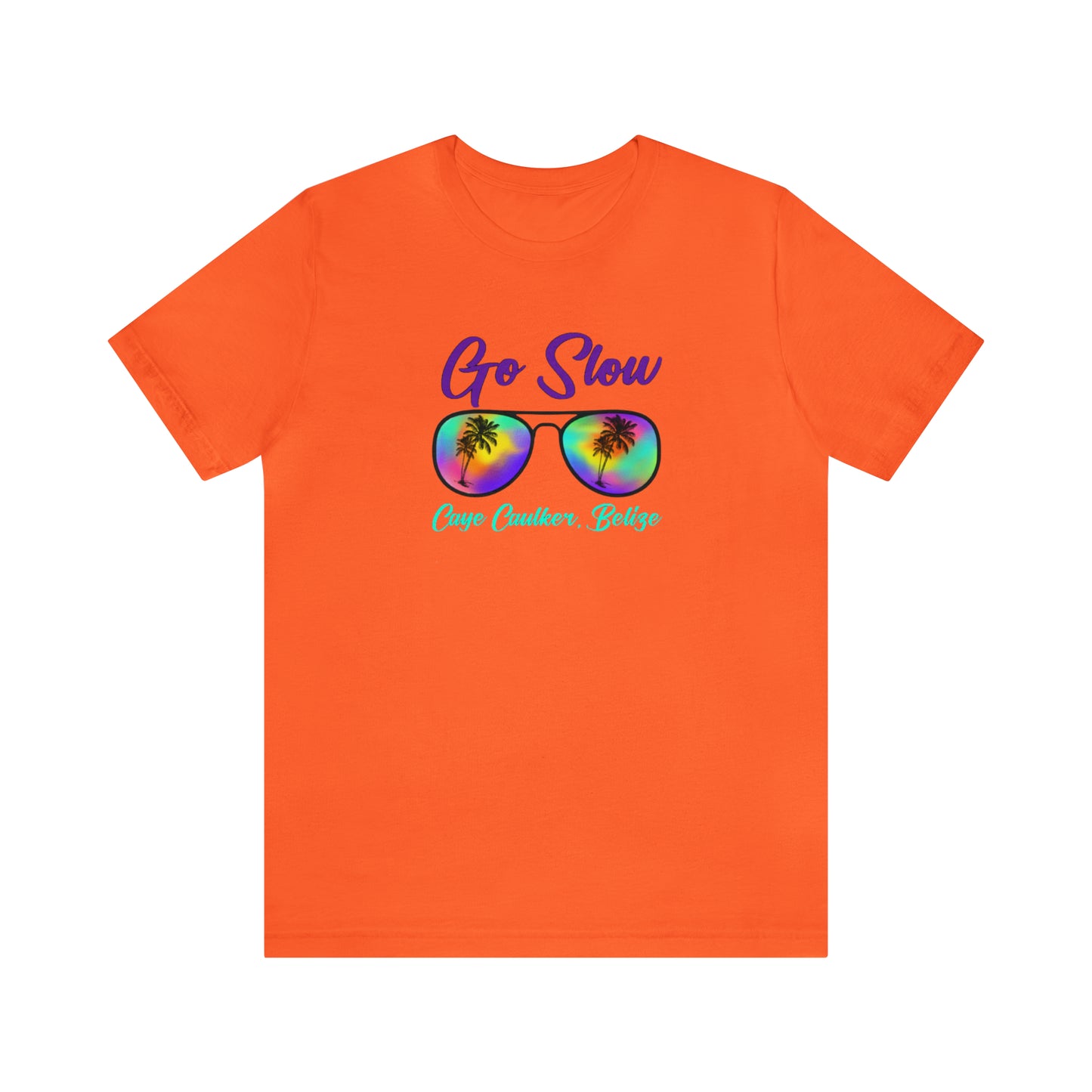 Unisex Go Slow Purple Short Sleeve Tee