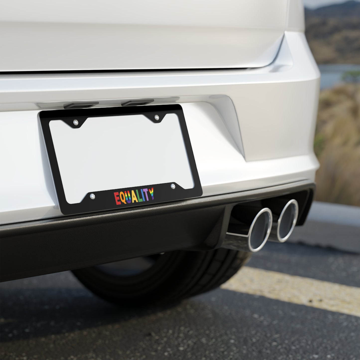 Equality Metal License Plate Frame