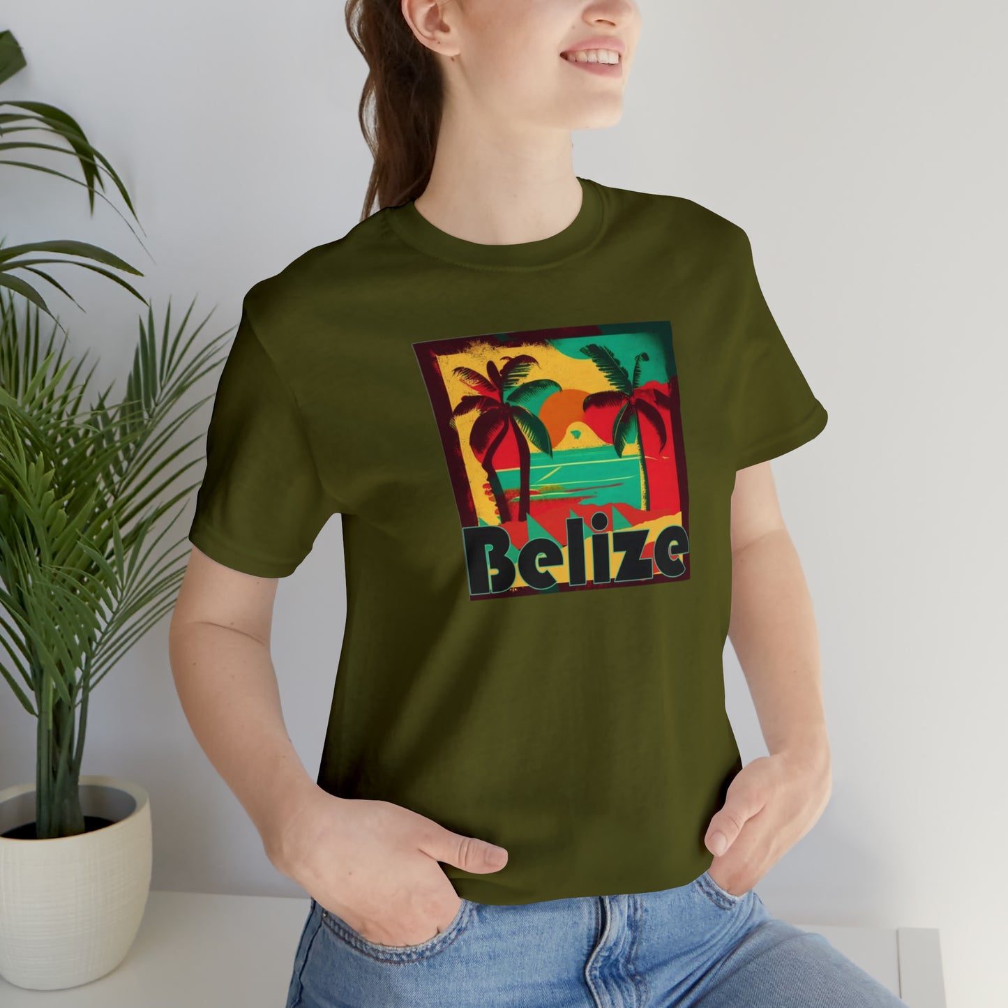 Retro Belize Unisex Jersey Short Sleeve Tee