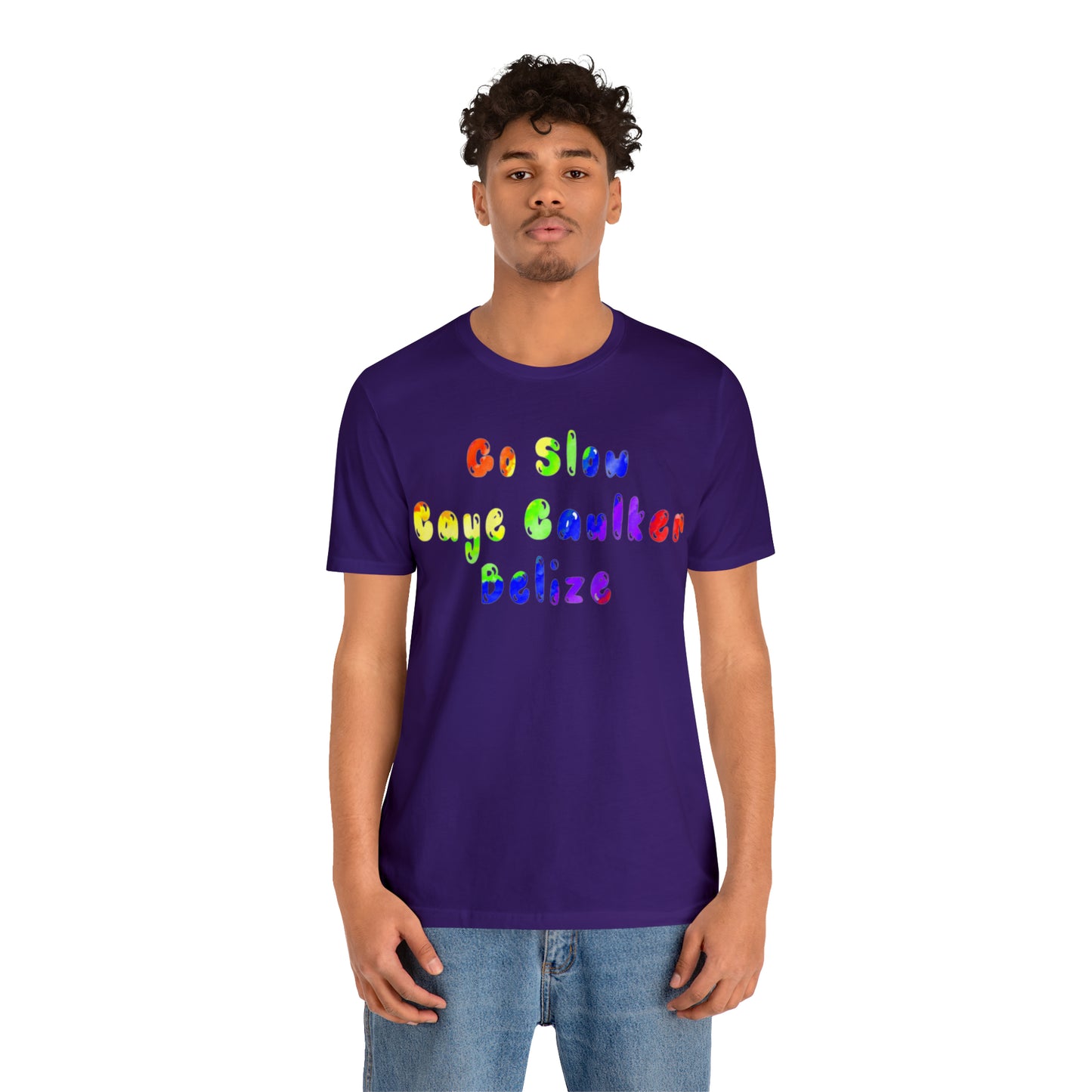 Go Slow Rainbow Unisex Jersey Short Sleeve Tee