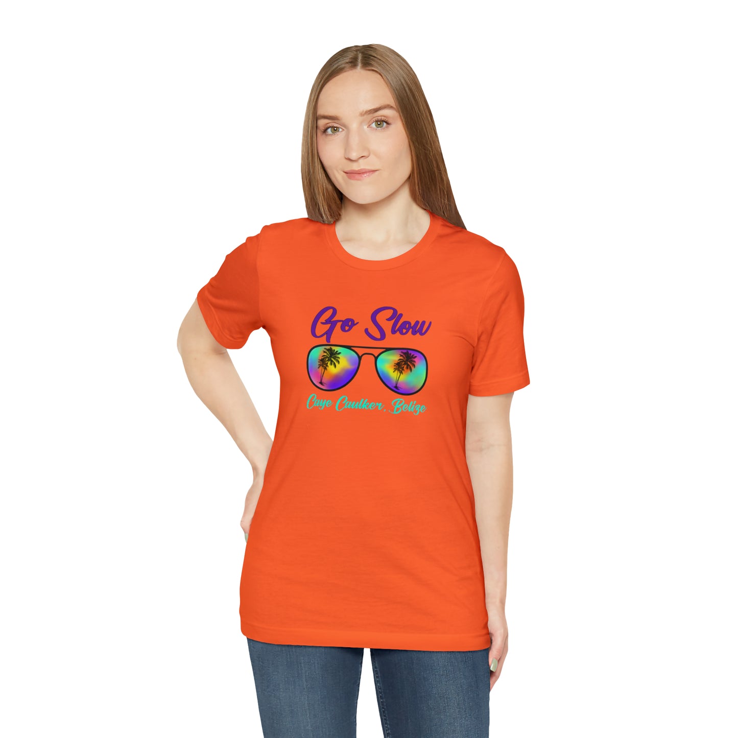 Unisex Go Slow Purple Short Sleeve Tee
