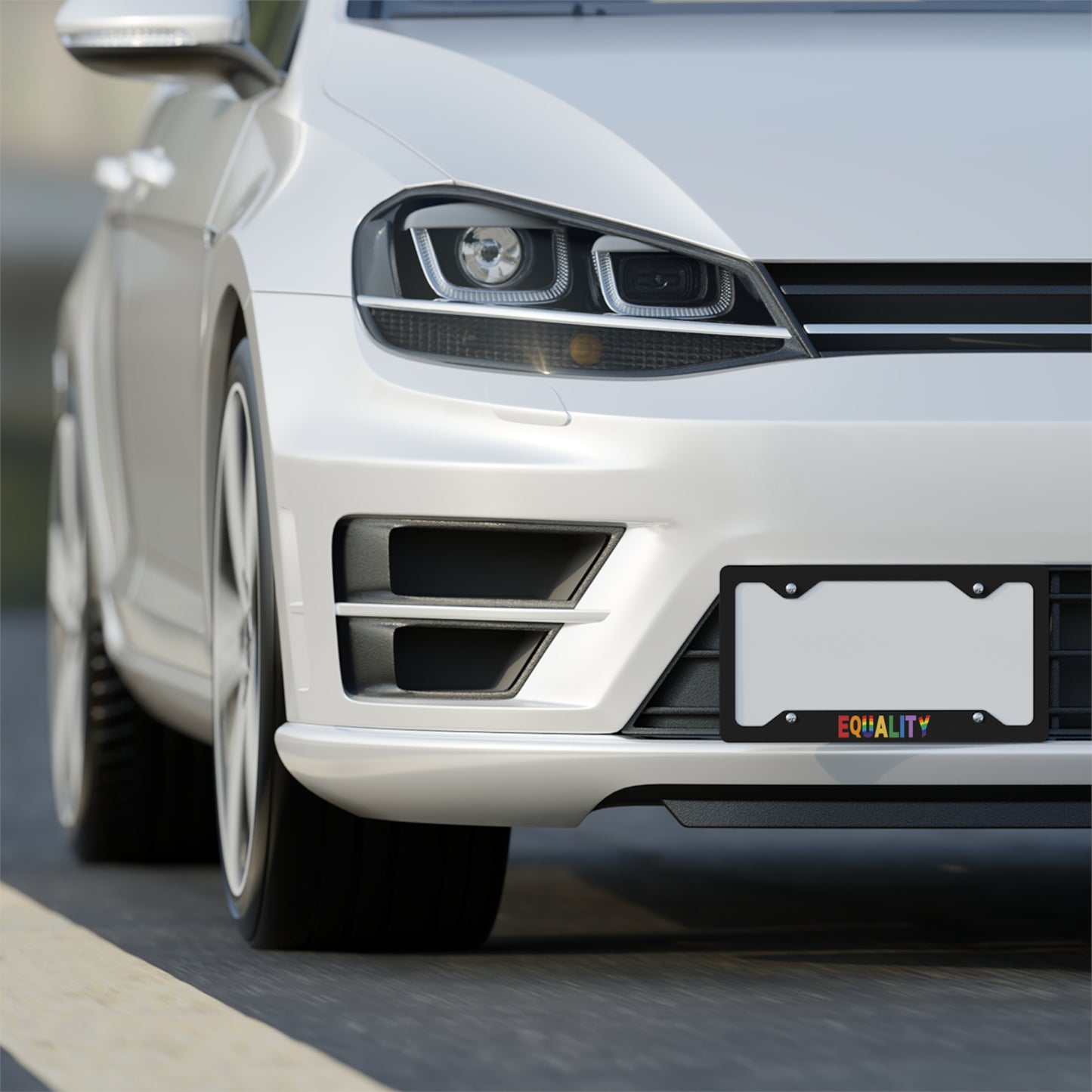 Equality Metal License Plate Frame