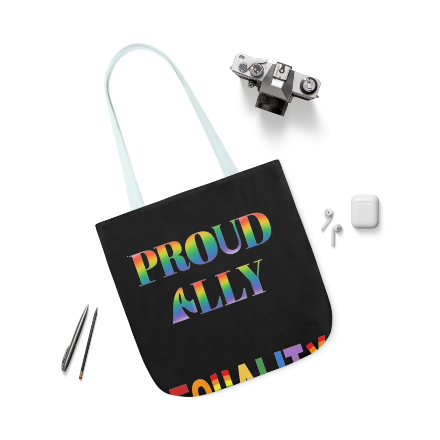 Proud Ally Canvas Tote Bag, 5-Color Straps