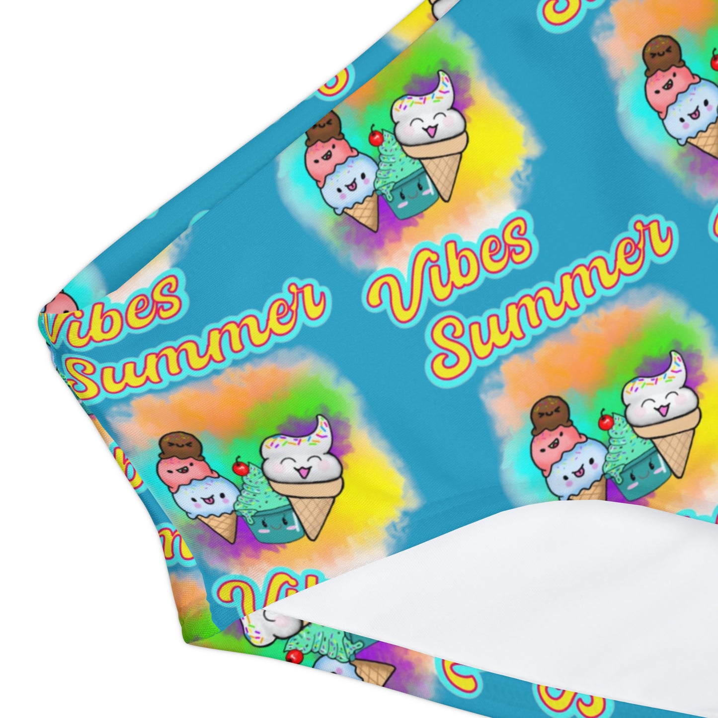 Girls Summer Vibes Two Piece Swimsuit (AOP) Aqua