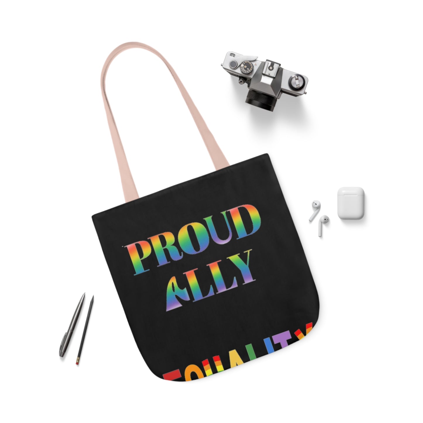 Proud Ally Canvas Tote Bag, 5-Color Straps