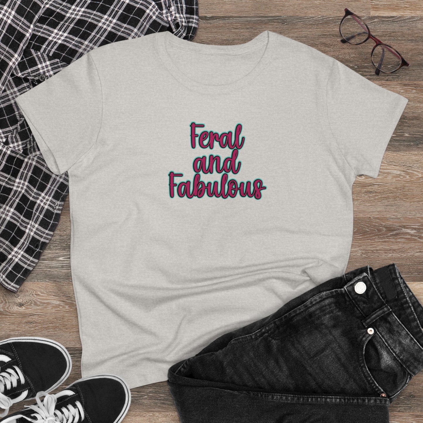 Feral And Fabulous Women's Midweight Cotton Tee
