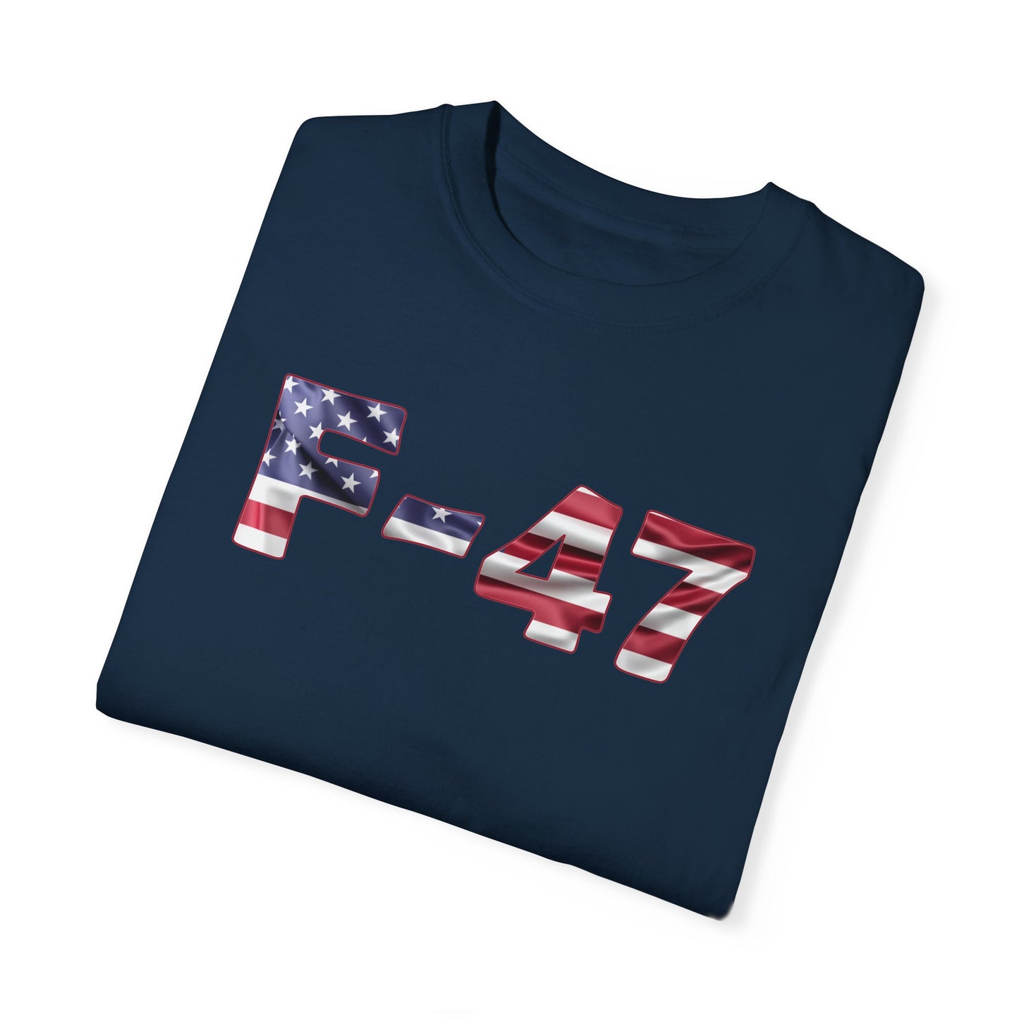F-47 American Flag Unisex Garment-Dyed T-Shirt