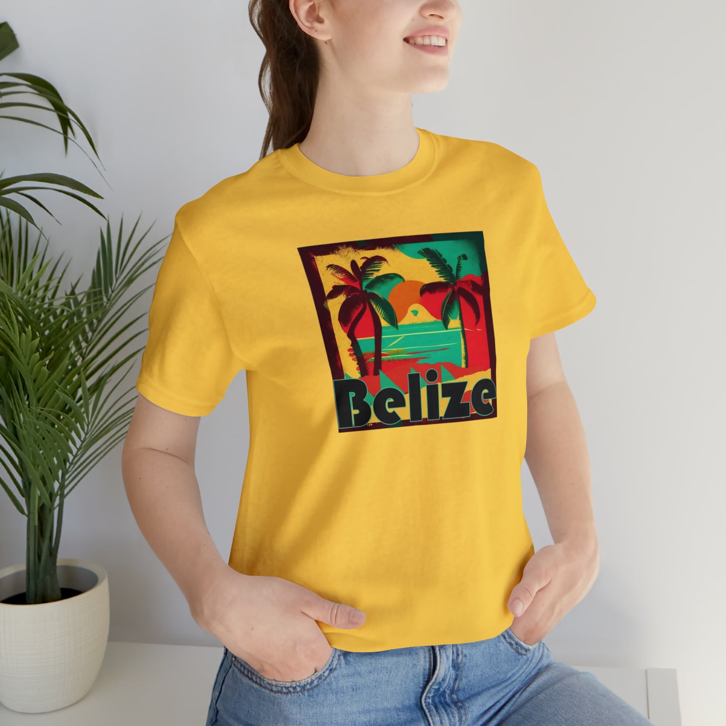 Retro Belize Unisex Jersey Short Sleeve Tee