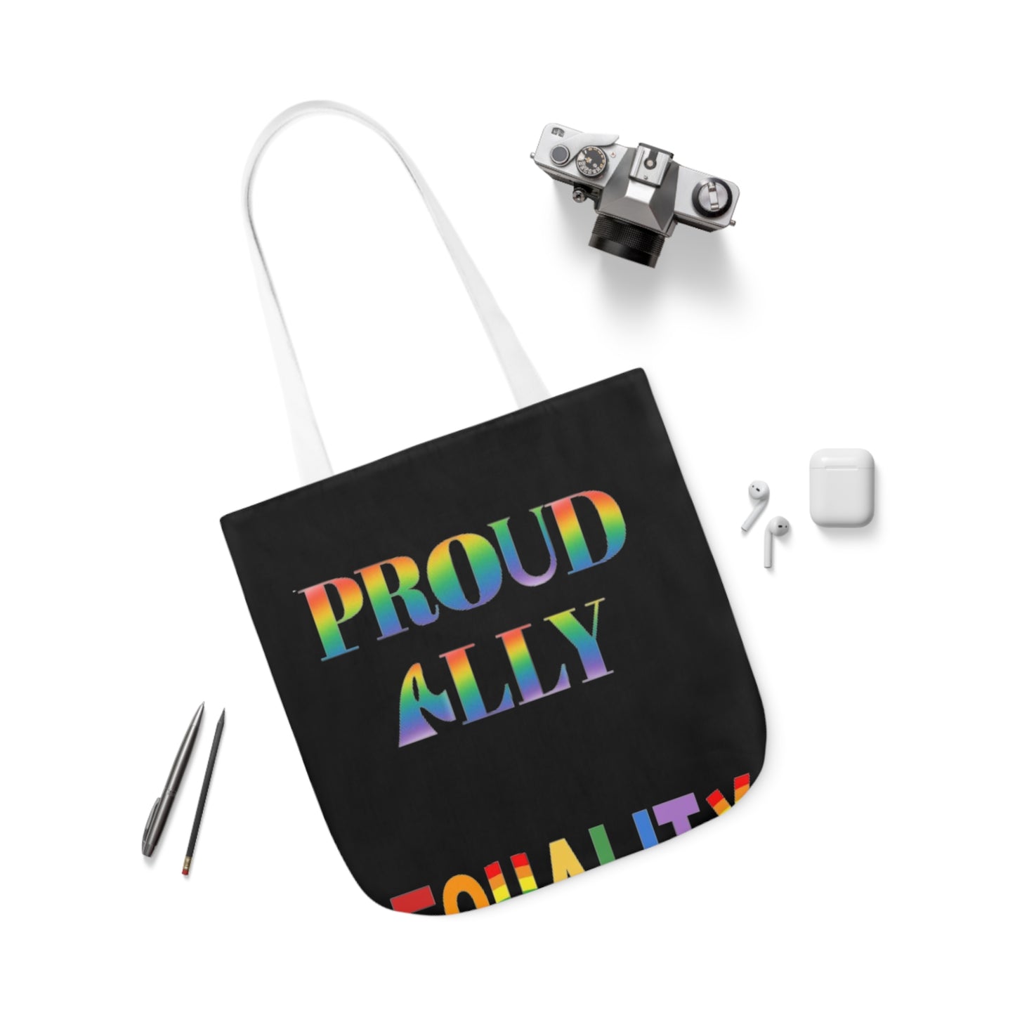 Proud Ally Canvas Tote Bag, 5-Color Straps