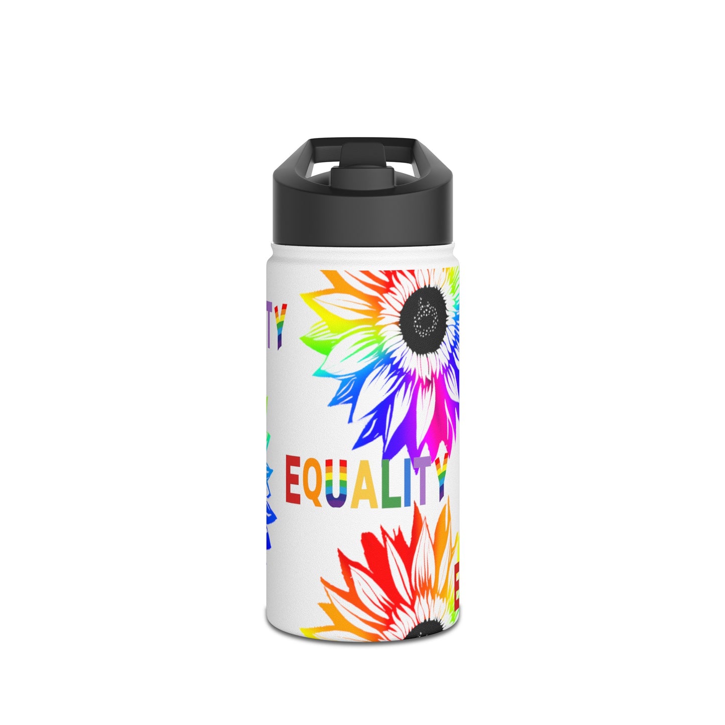 Equality Sunflower Stainless Steel Water Bottle, Standard Lid