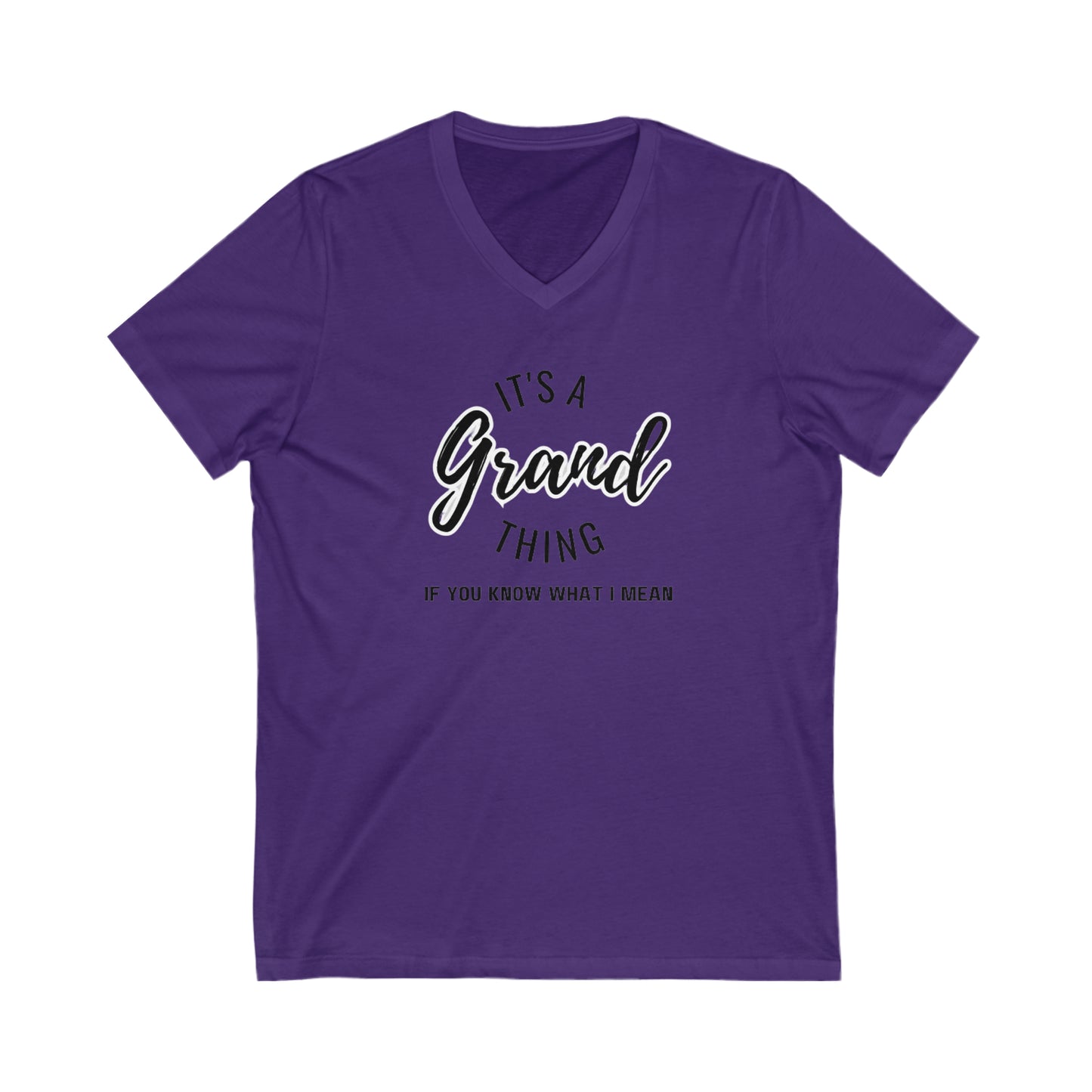 Life is Grand Unisex Jersey Short Sleeve V-Neck Tee