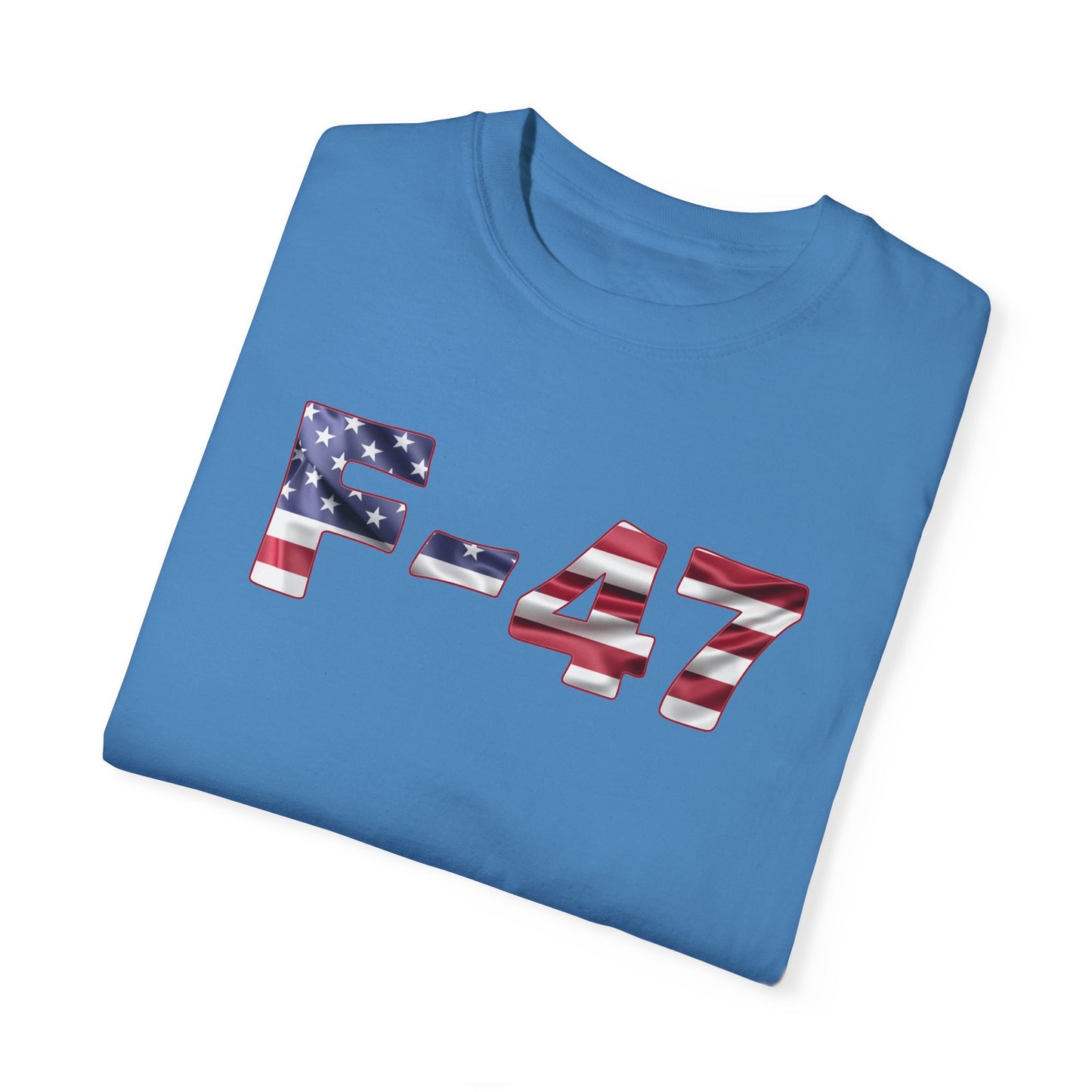 F-47 American Flag Unisex Garment-Dyed T-Shirt