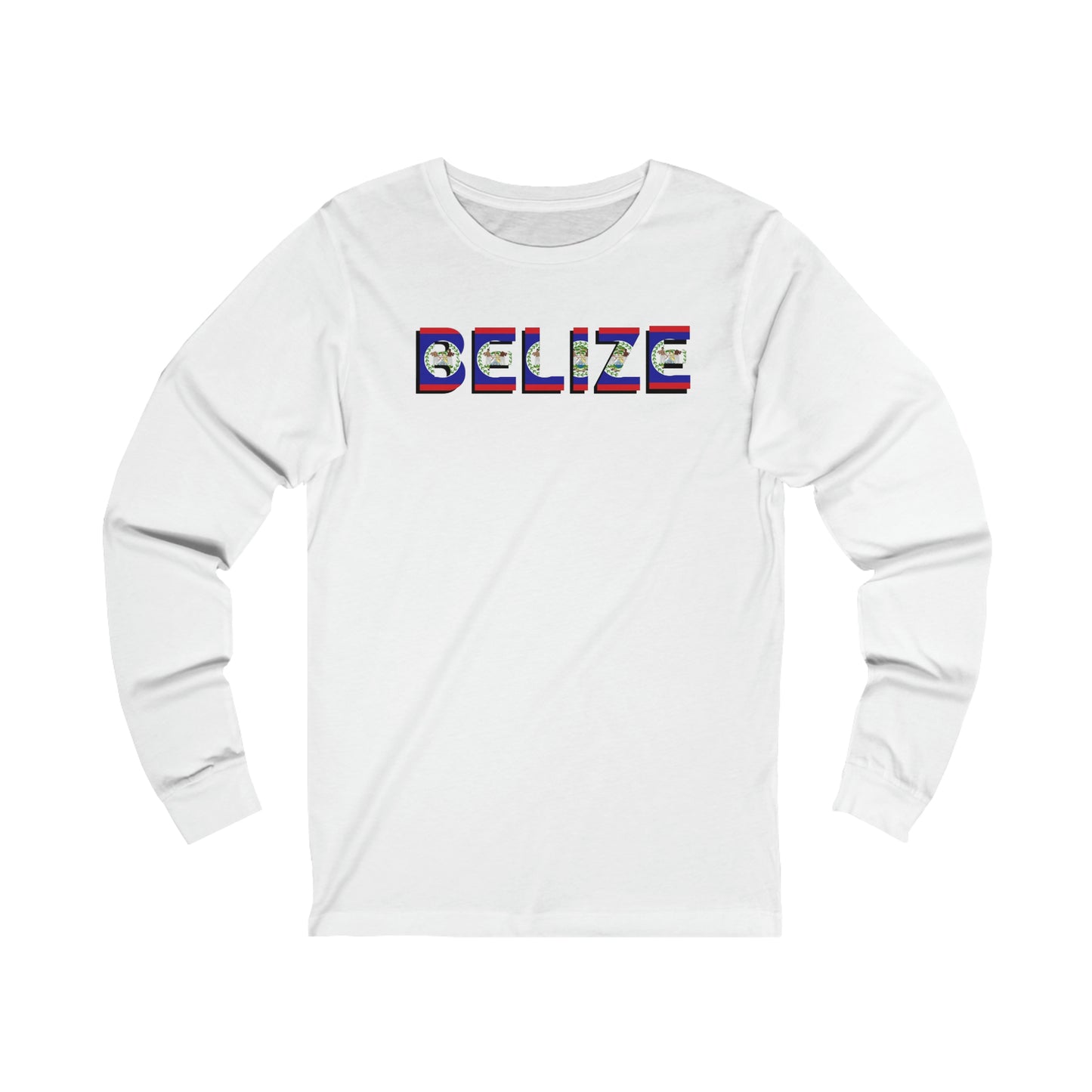 Belize flag Unisex Jersey Long Sleeve Tee