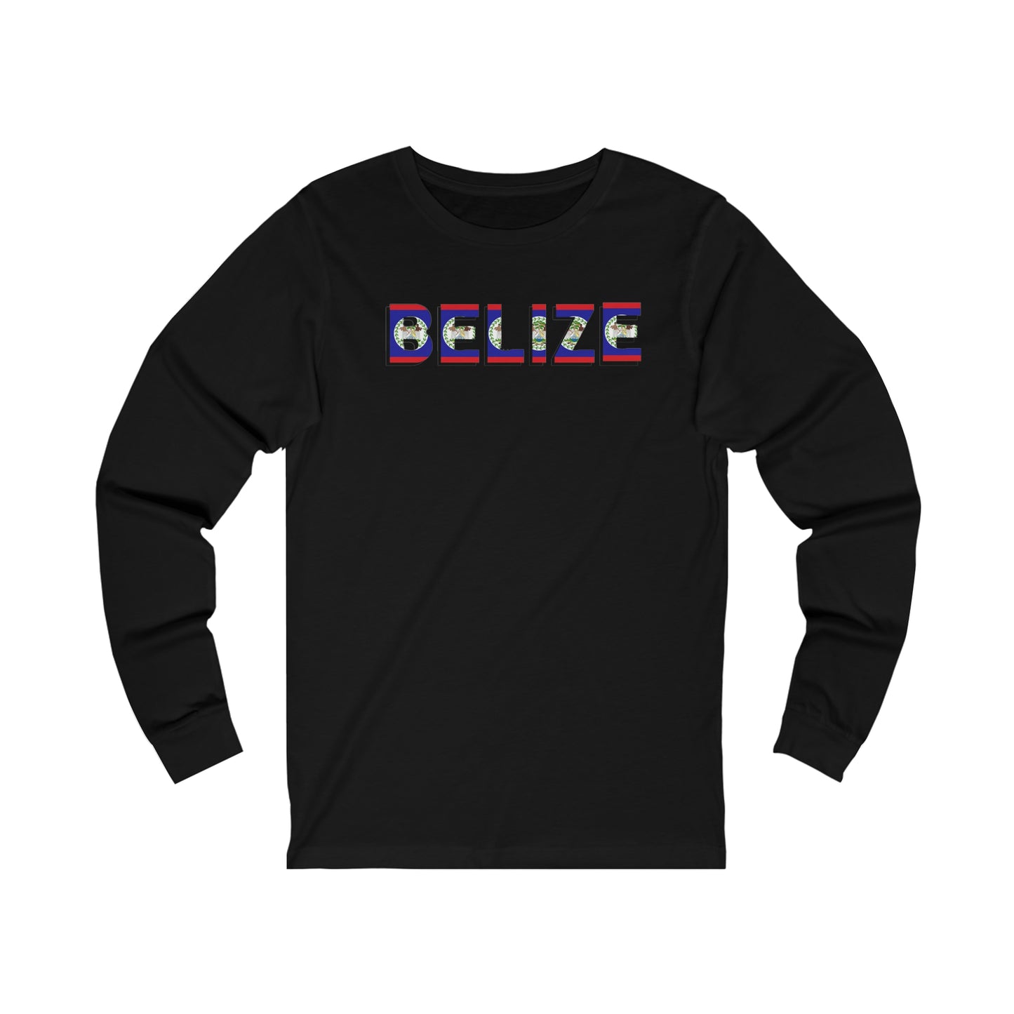 Belize flag Unisex Jersey Long Sleeve Tee