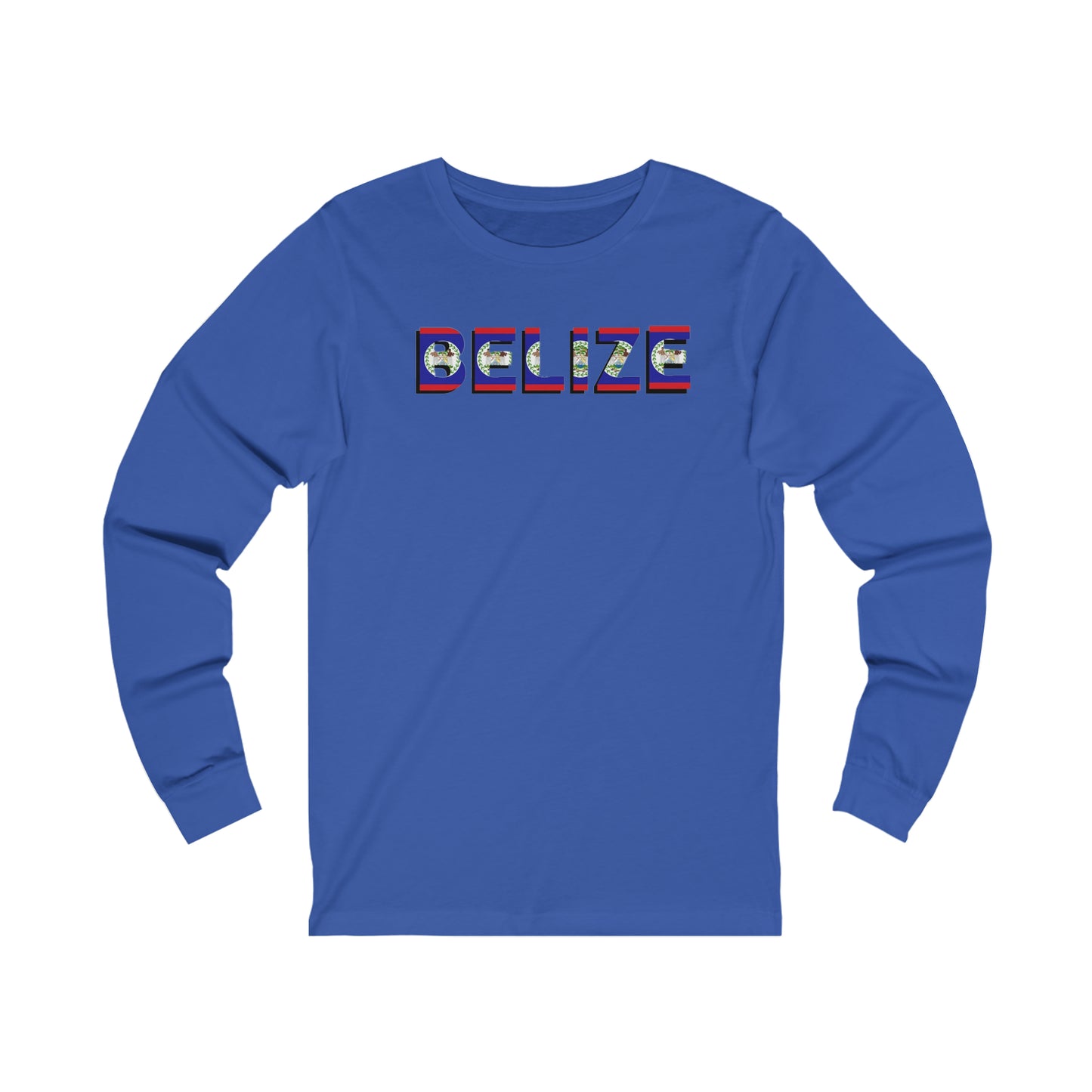 Belize flag Unisex Jersey Long Sleeve Tee