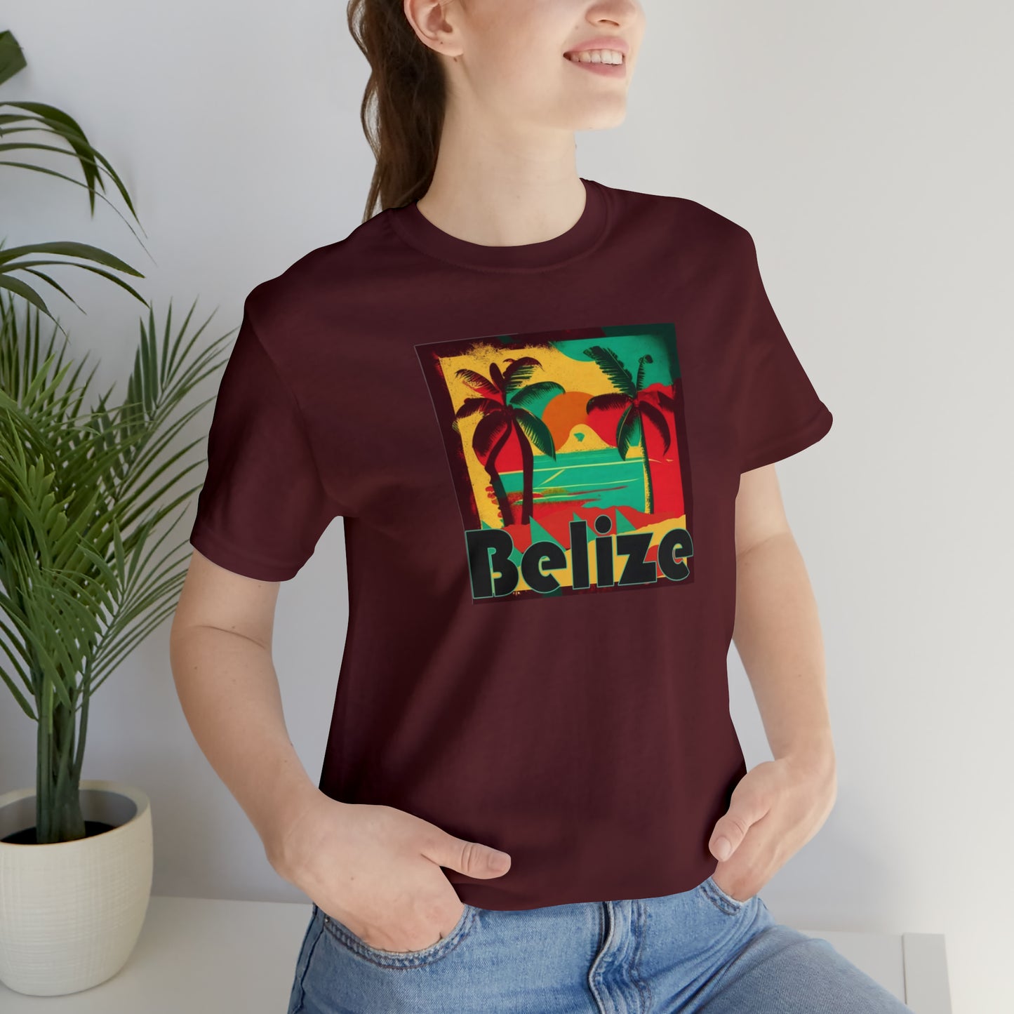 Retro Belize Unisex Jersey Short Sleeve Tee