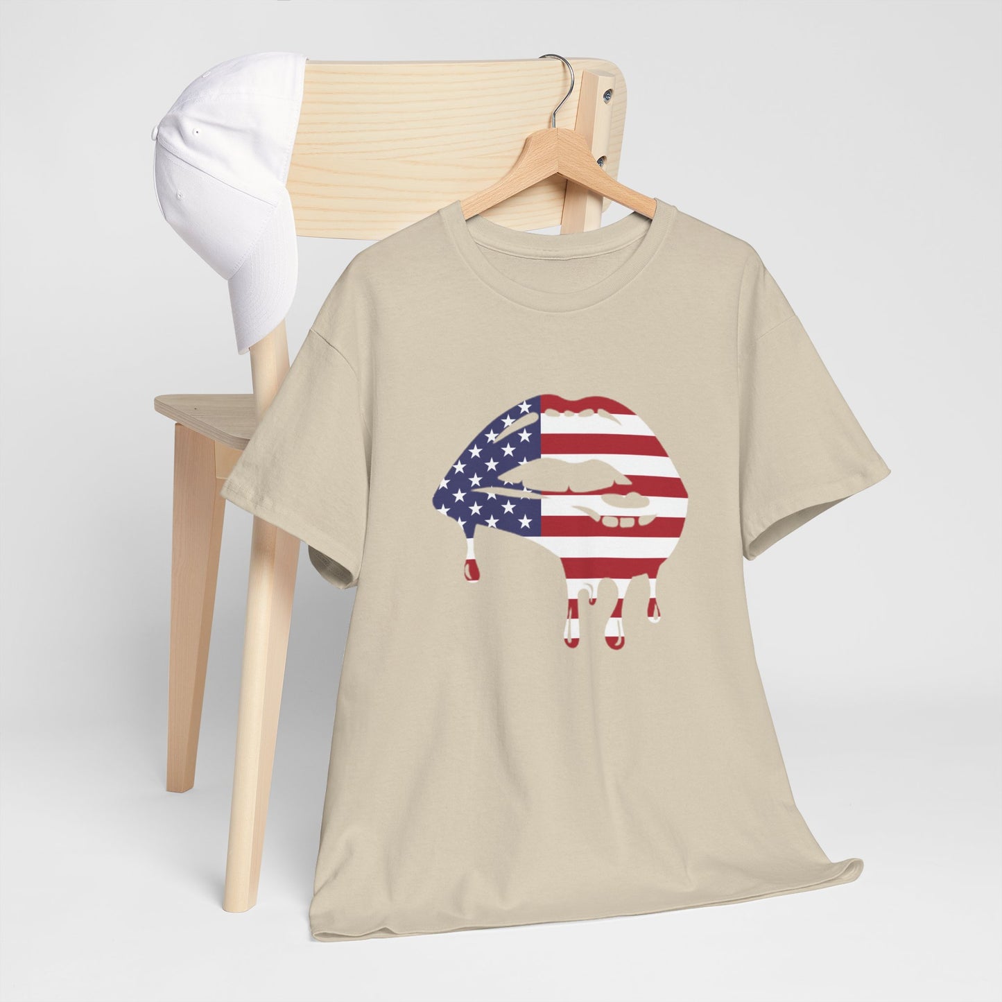 Patriotic Lips Unisex Heavy Cotton Tee