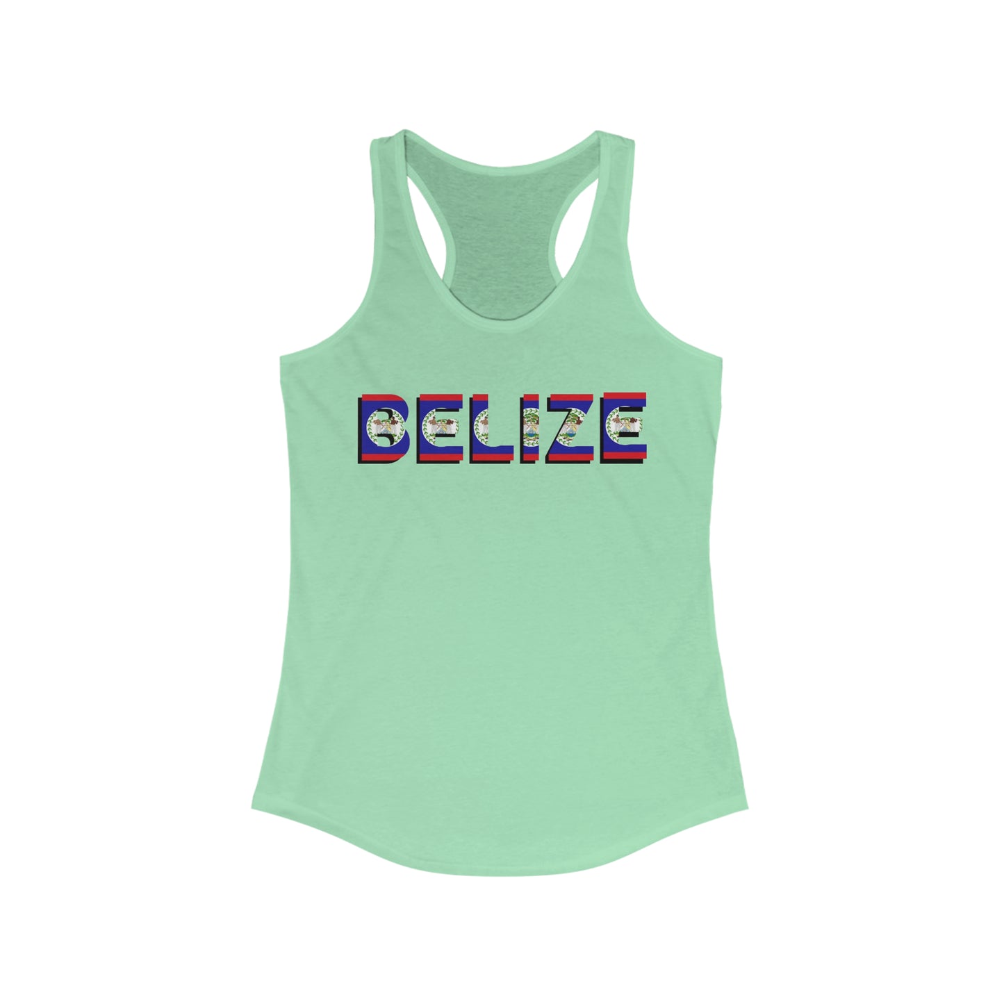 Belize Flag Women's Ideal Racerback Tank
