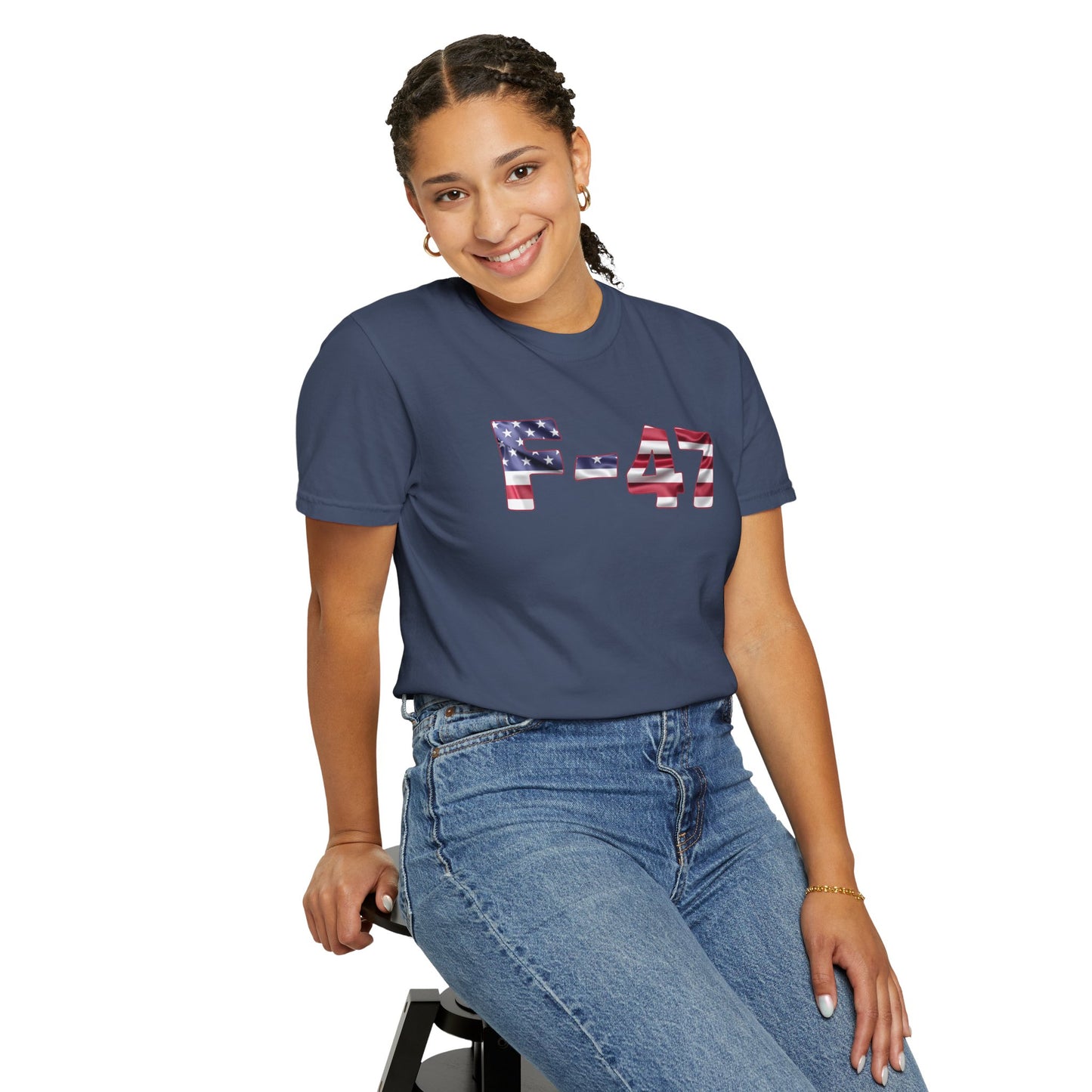 F-47 American Flag Unisex Garment-Dyed T-Shirt