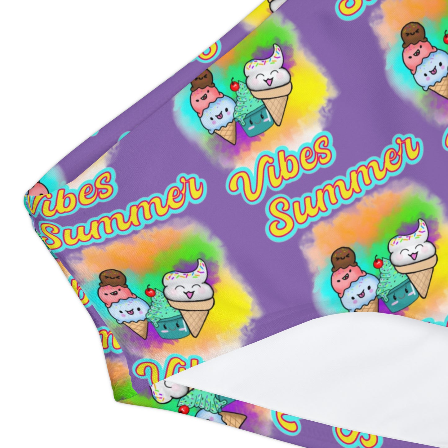 Girls Summer Vibes Two Piece Swimsuit (AOP) Purple