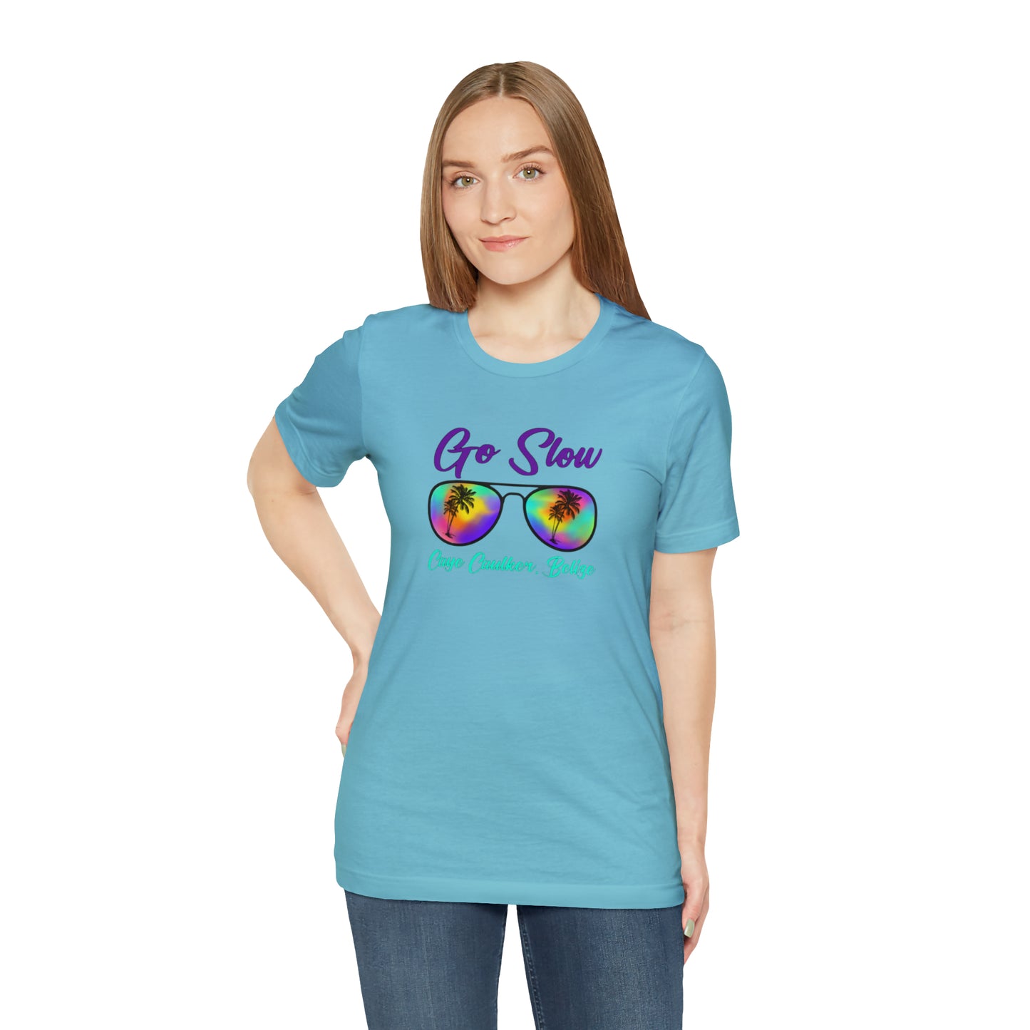 Unisex Go Slow Purple Short Sleeve Tee