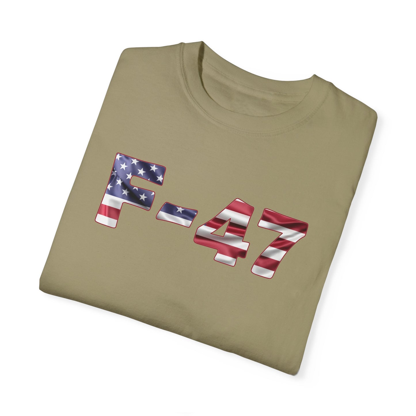 F-47 American Flag Unisex Garment-Dyed T-Shirt