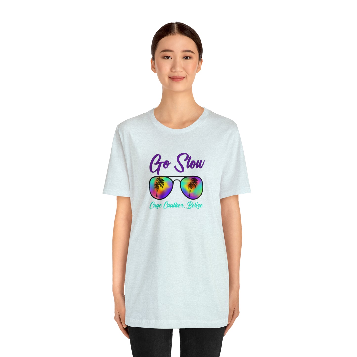 Unisex Go Slow Purple Short Sleeve Tee