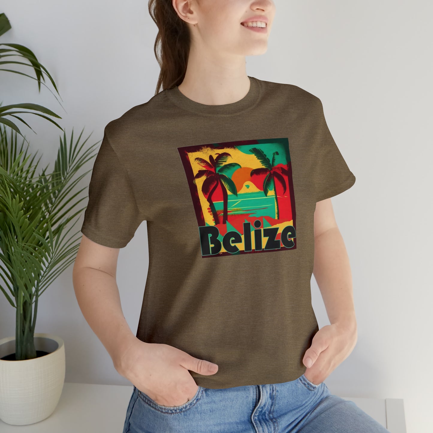 Retro Belize Unisex Jersey Short Sleeve Tee