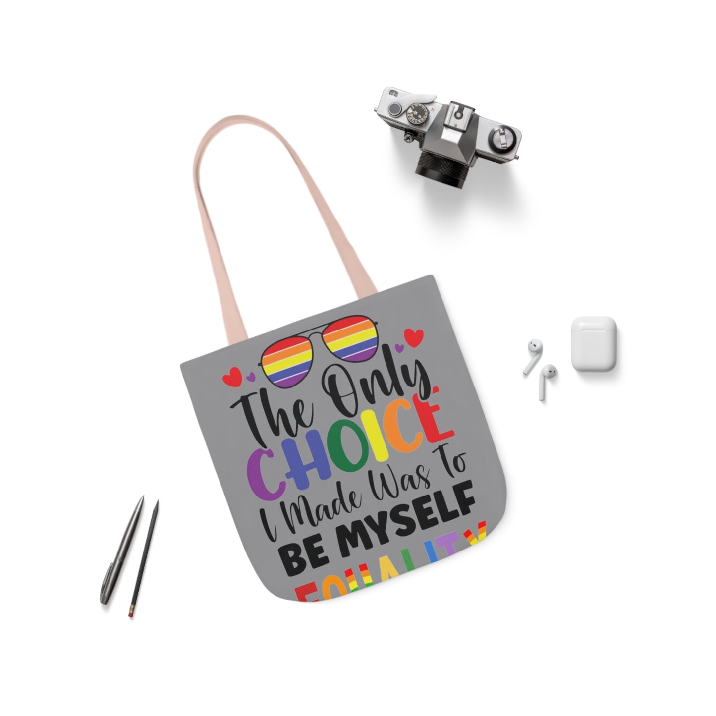 Pride Bag double sided Canvas Tote Bag, 5-Color Straps