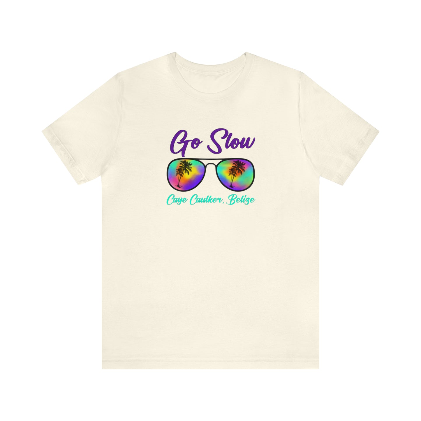 Unisex Go Slow Purple Short Sleeve Tee