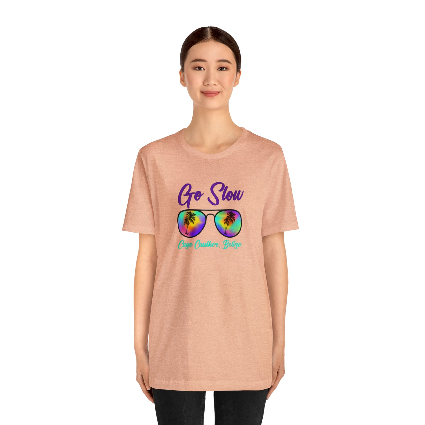 Unisex Go Slow Purple Short Sleeve Tee