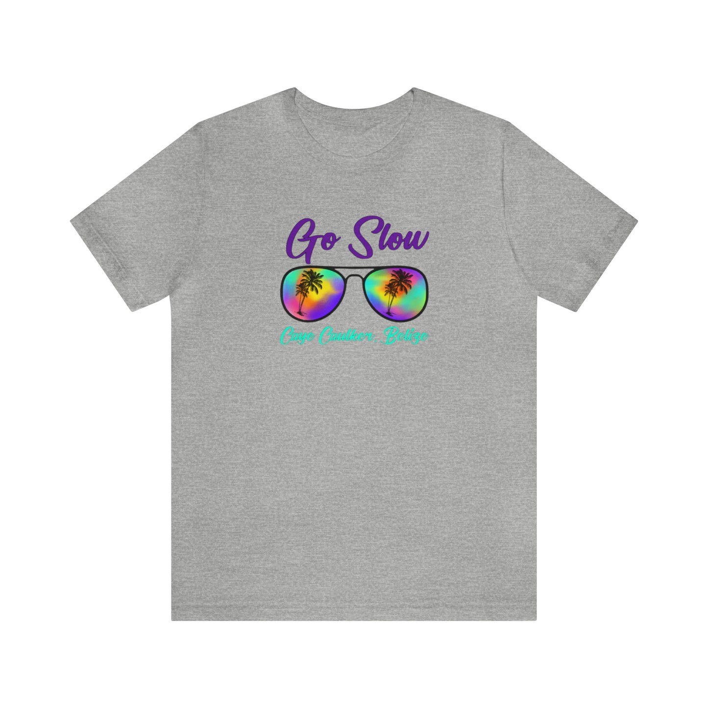 Unisex Go Slow Purple Short Sleeve Tee