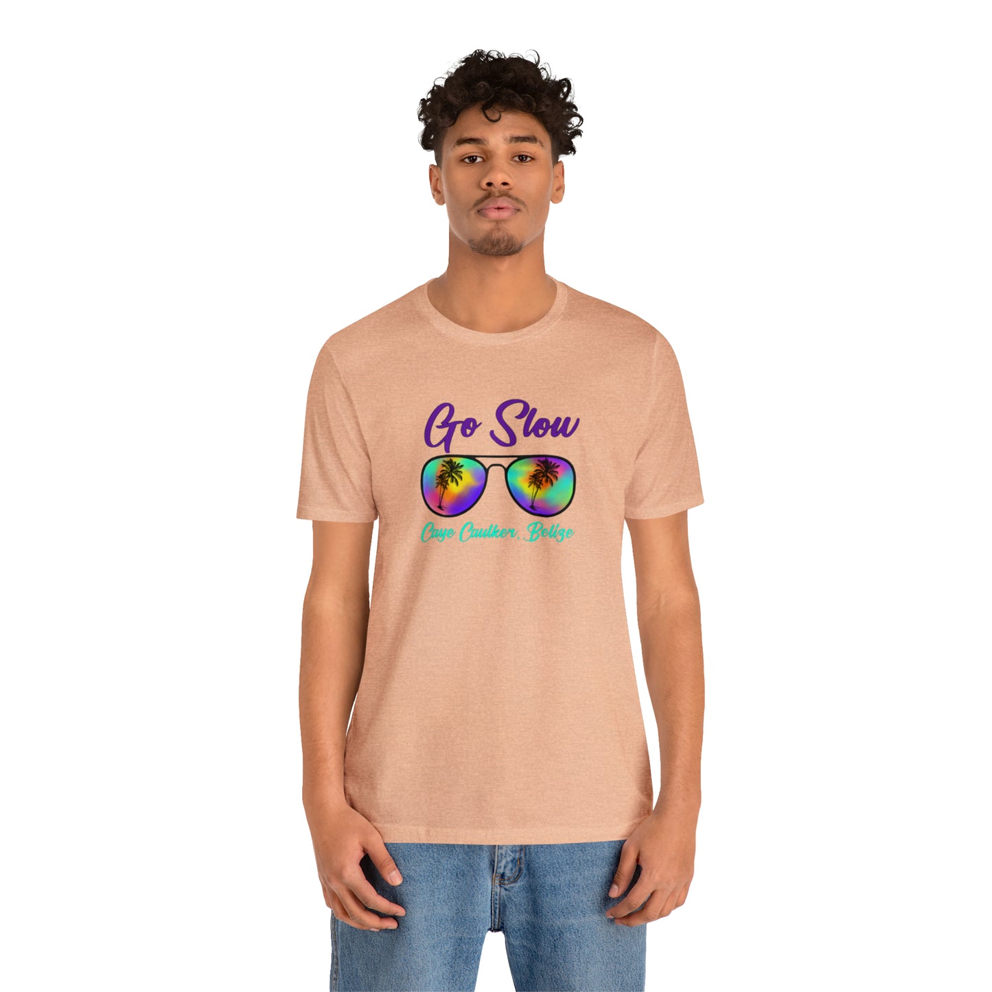 Unisex Go Slow Purple Short Sleeve Tee