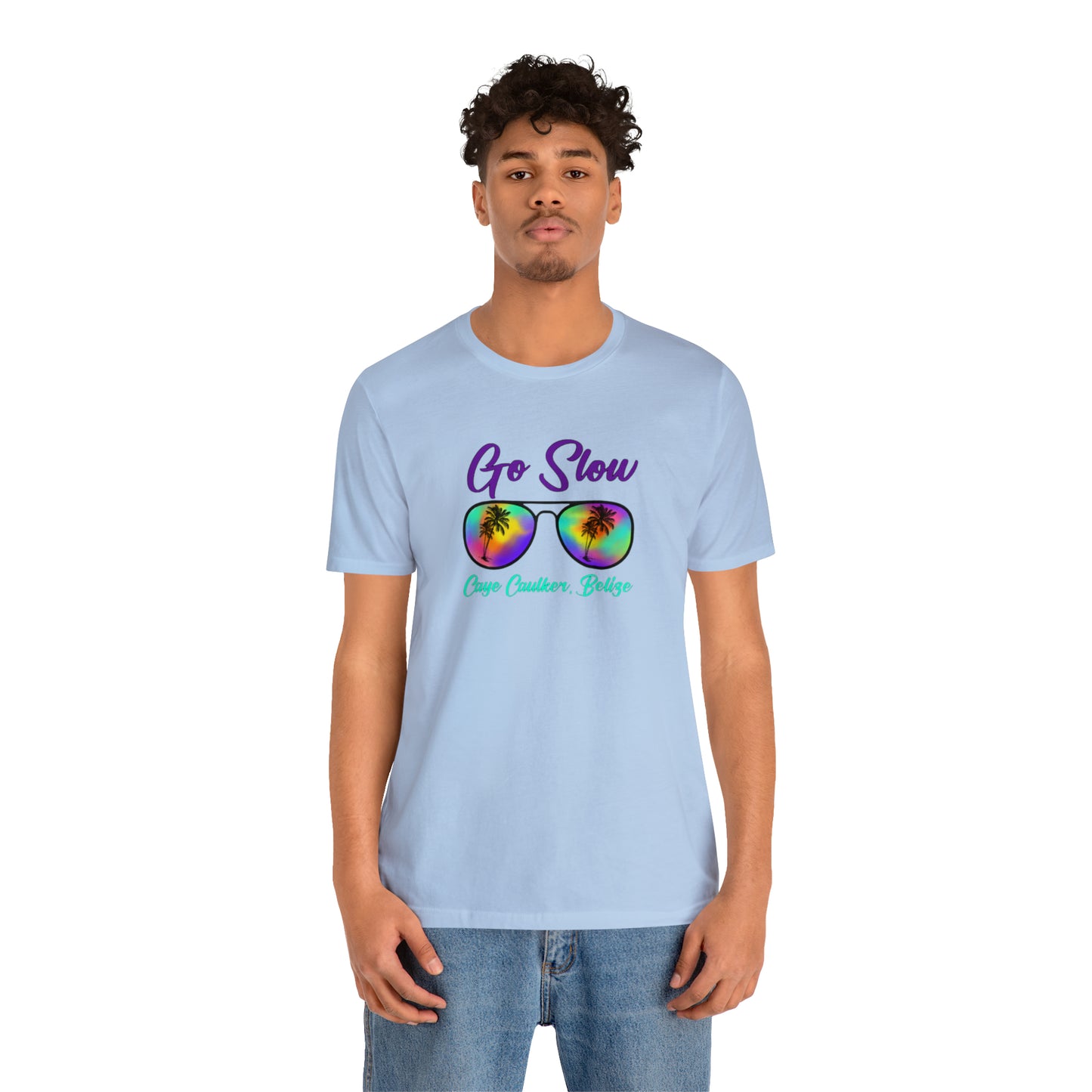 Unisex Go Slow Purple Short Sleeve Tee