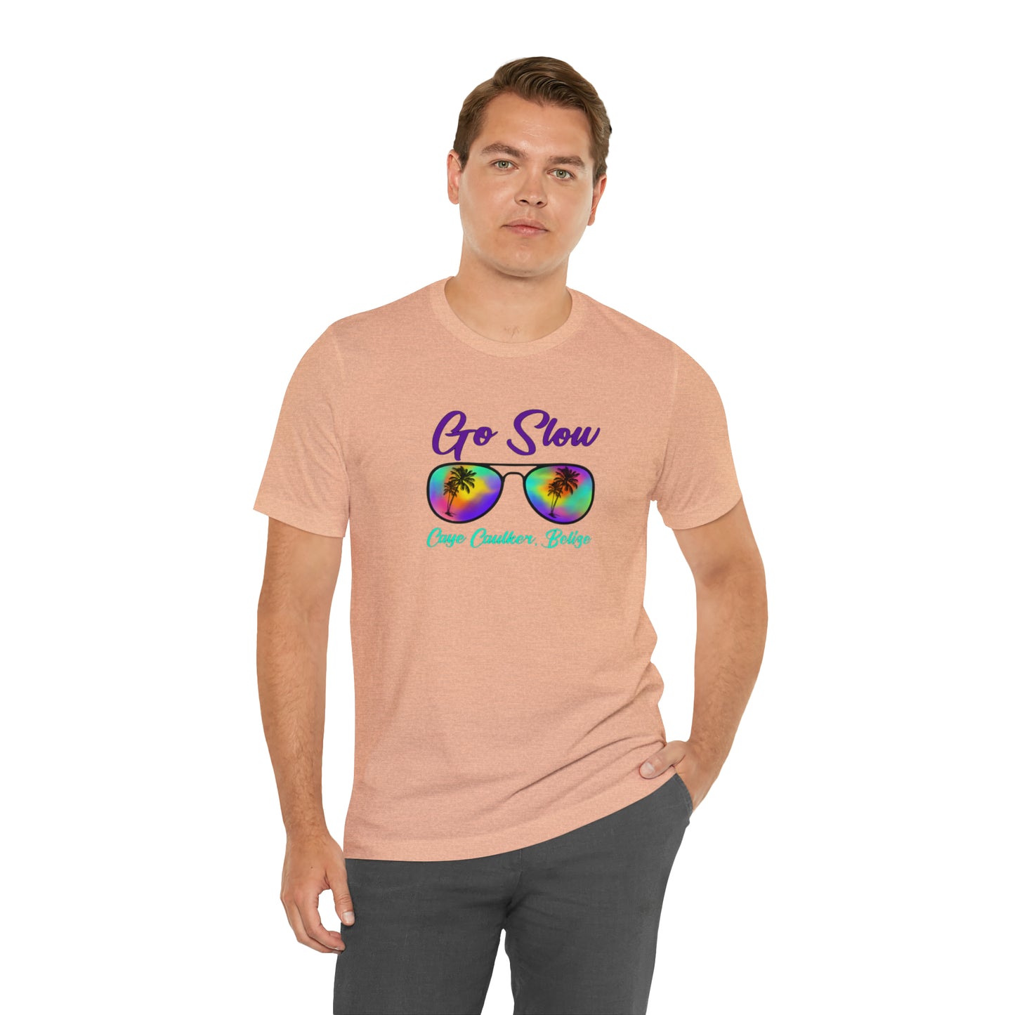 Unisex Go Slow Purple Short Sleeve Tee