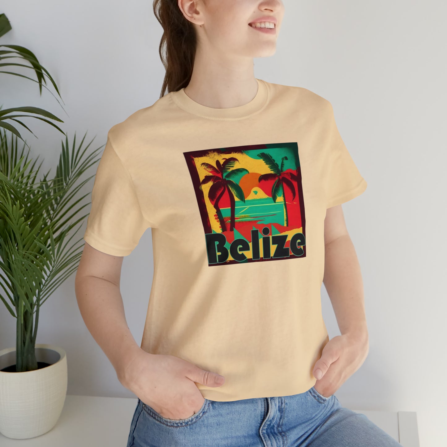 Retro Belize Unisex Jersey Short Sleeve Tee
