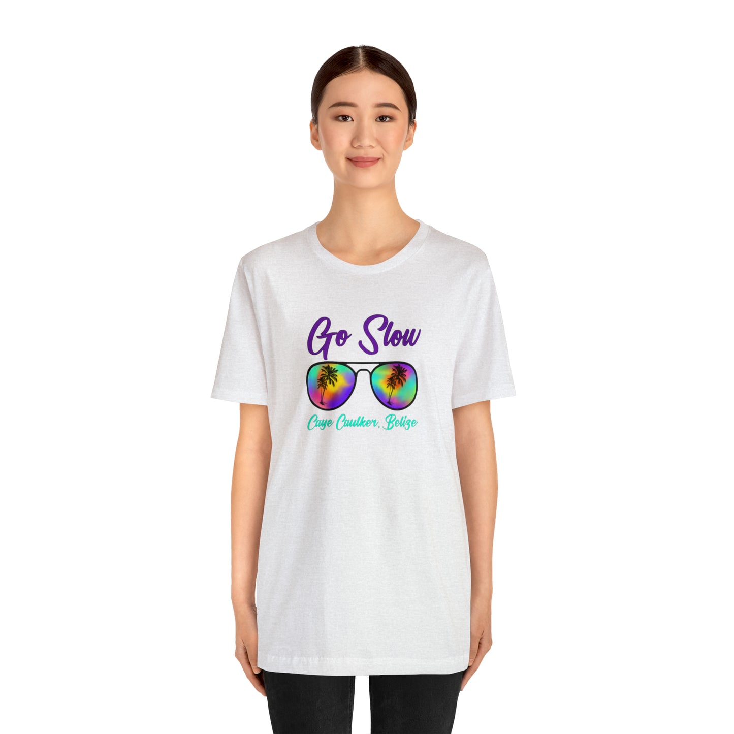 Unisex Go Slow Purple Short Sleeve Tee