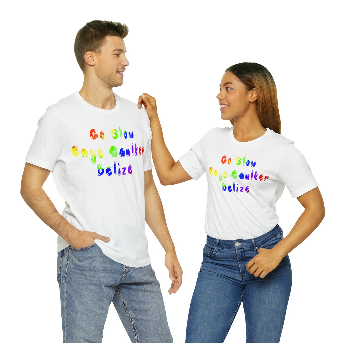 Go Slow Rainbow Unisex Jersey Short Sleeve Tee