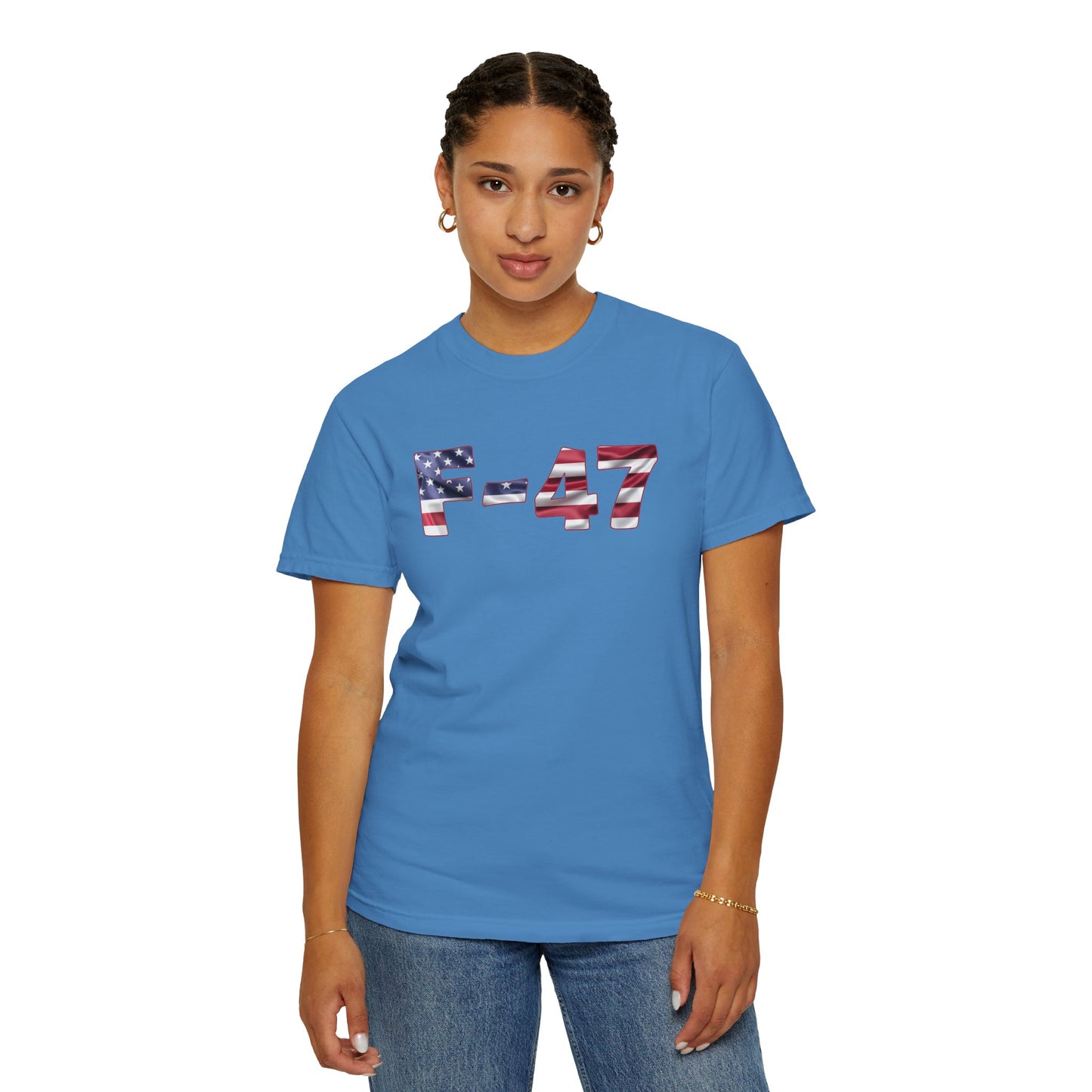 F-47 American Flag Unisex Garment-Dyed T-Shirt