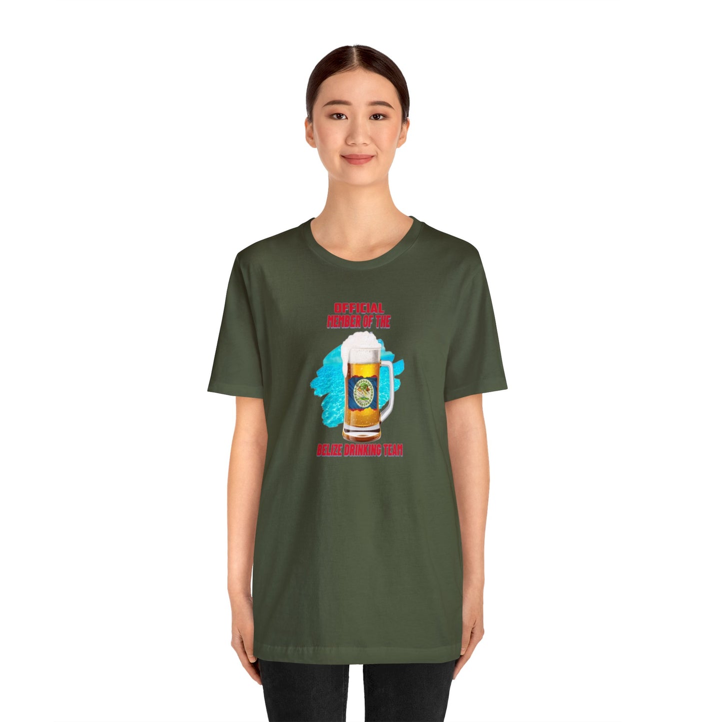 Belize Drinking Team Unisex Jersey Short Sleeve Tee
