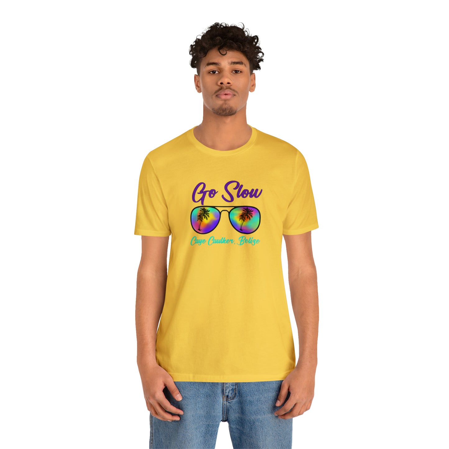 Unisex Go Slow Purple Short Sleeve Tee