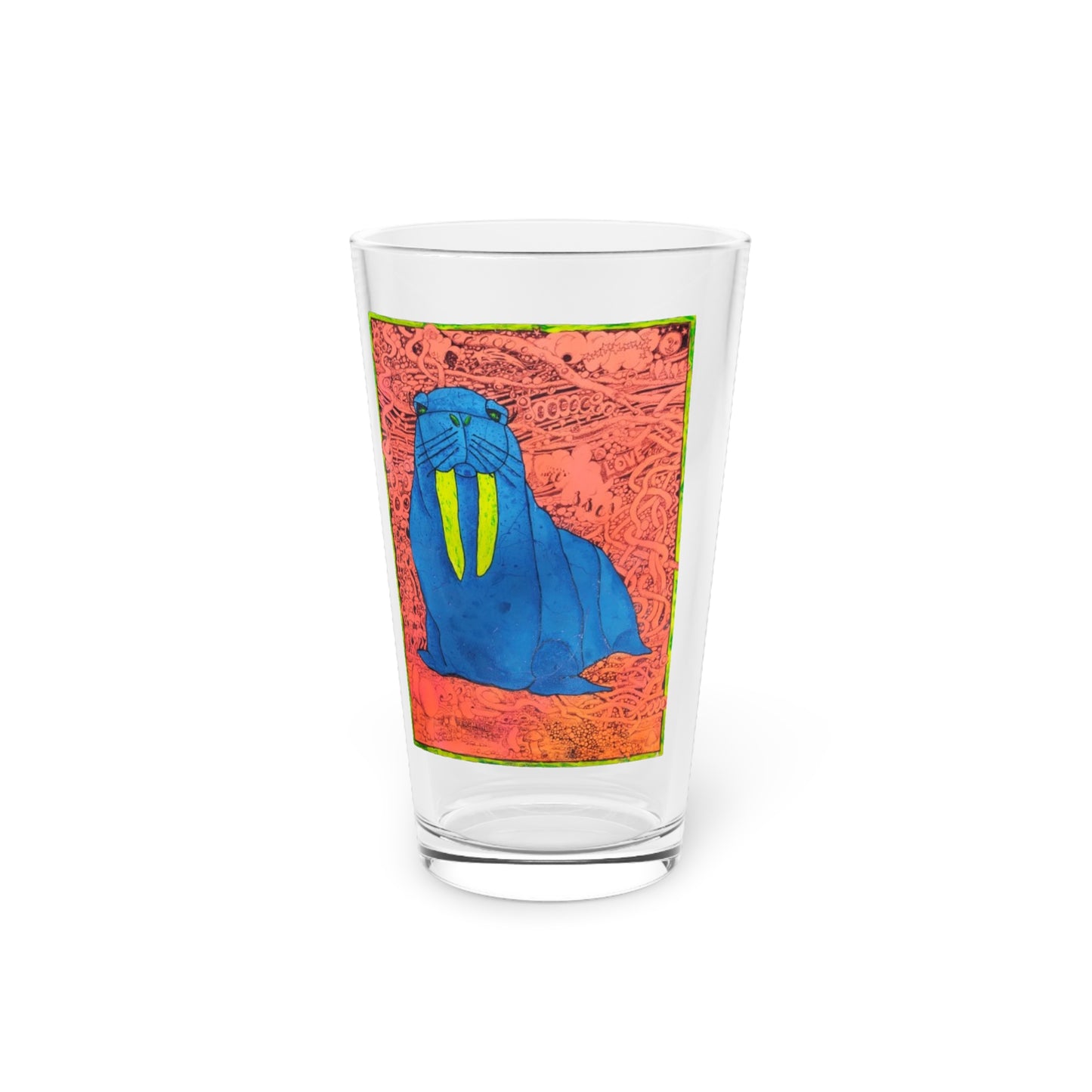 Greg Walrus Pint Glass, 16oz