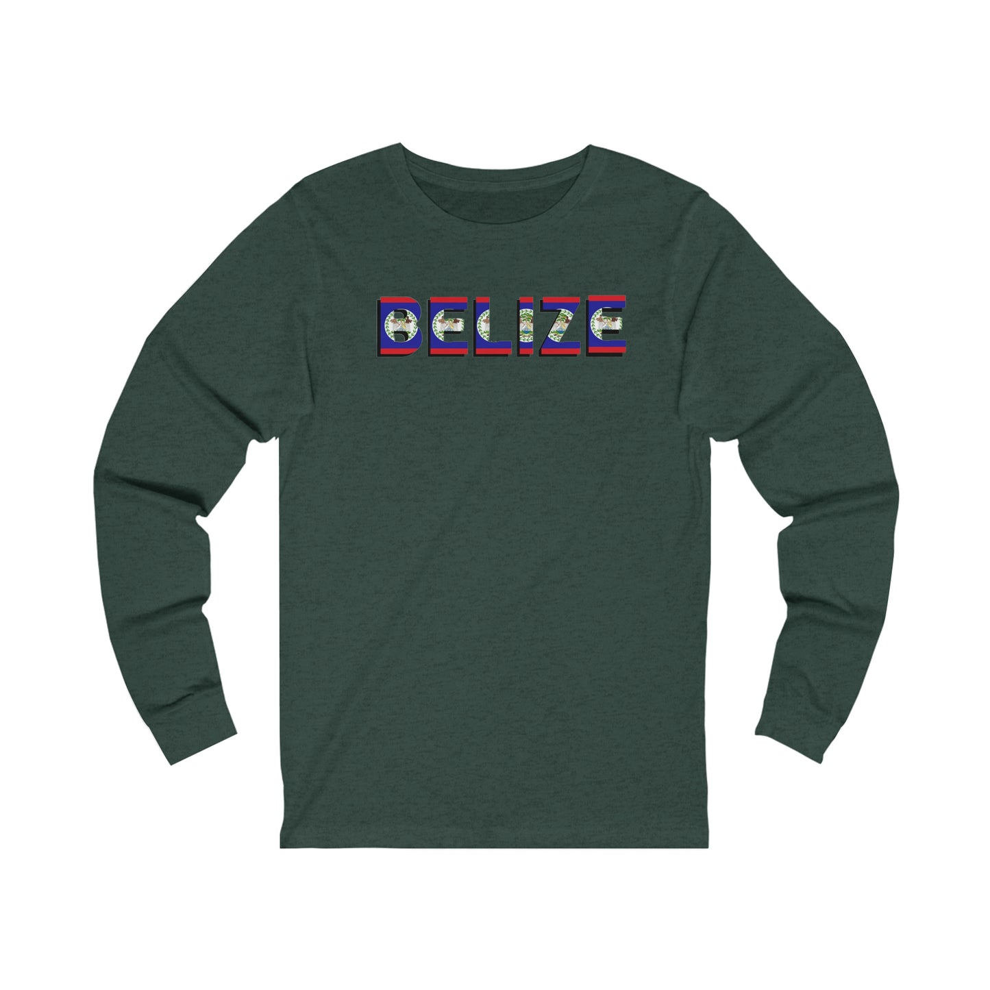 Belize flag Unisex Jersey Long Sleeve Tee