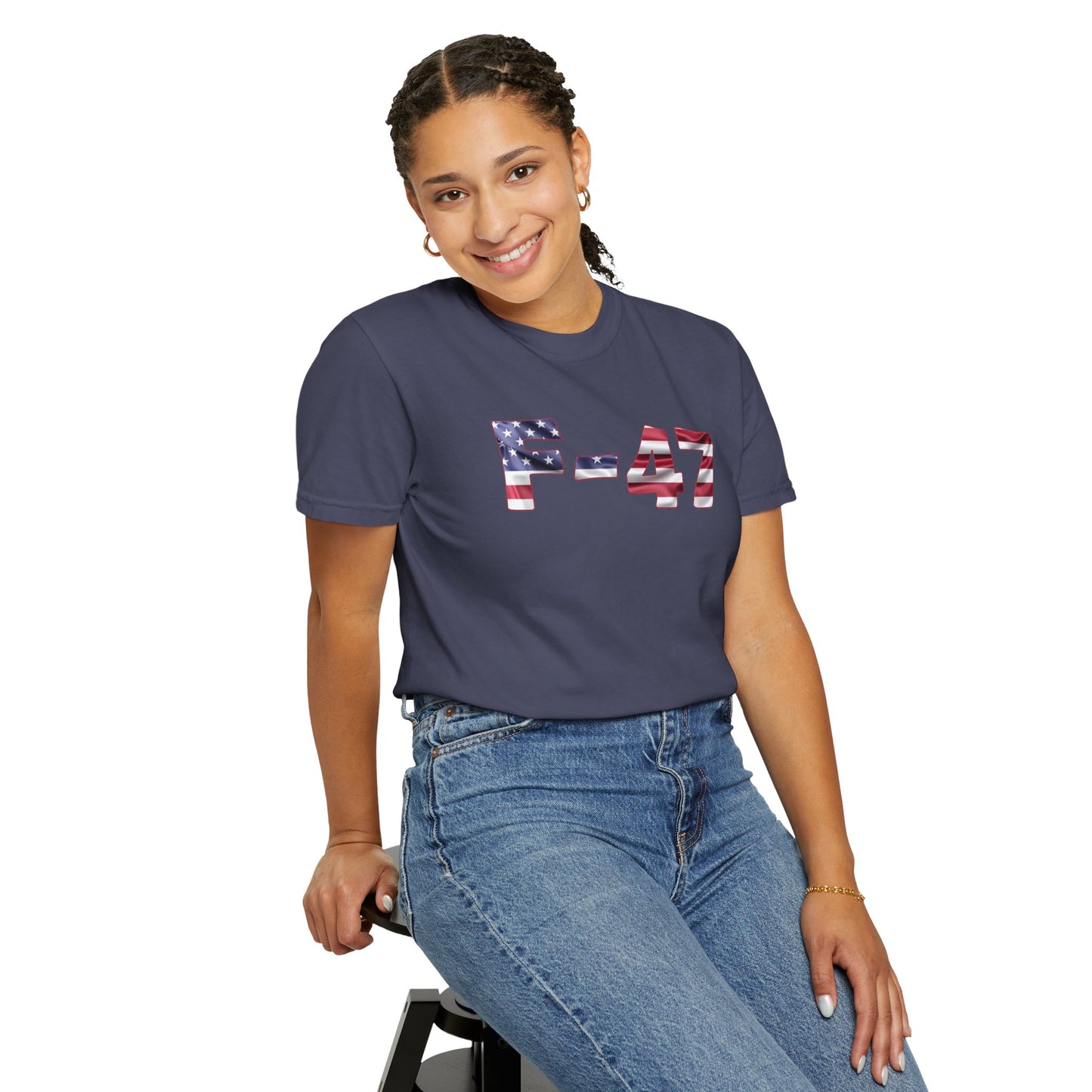 F-47 American Flag Unisex Garment-Dyed T-Shirt