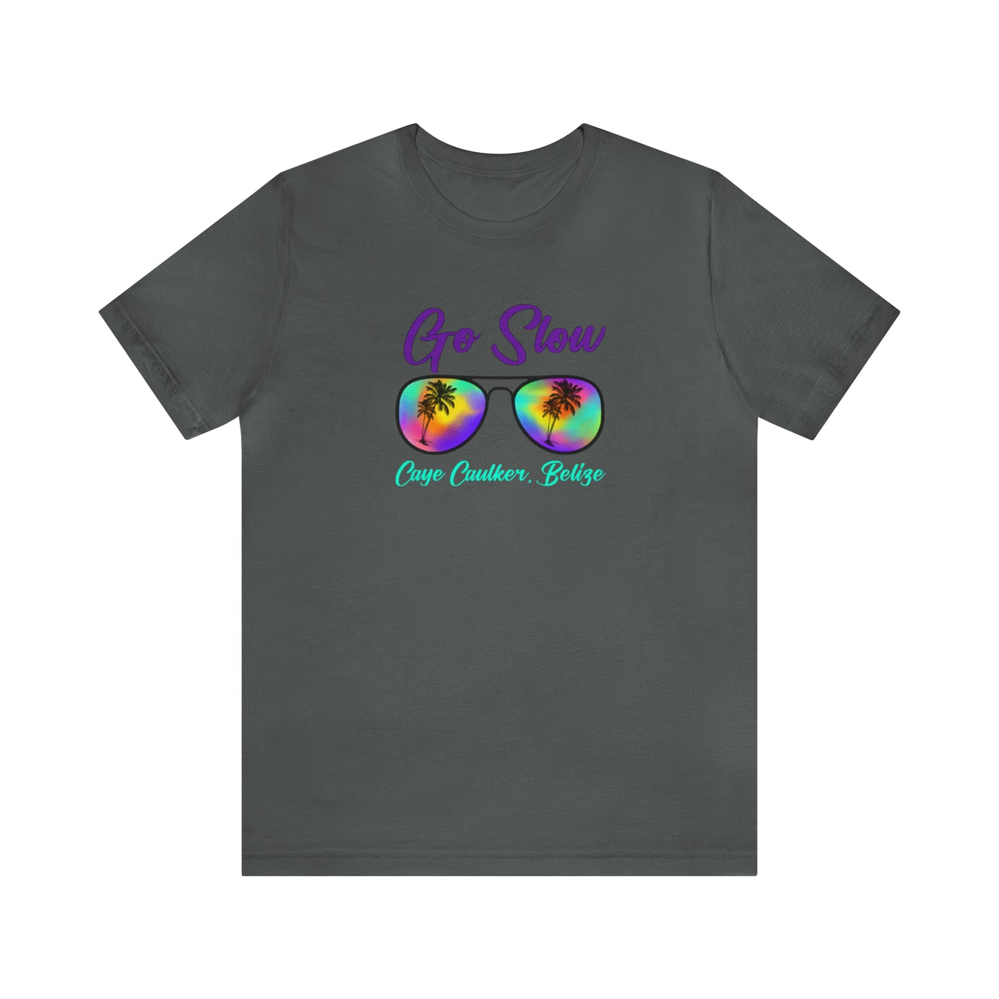 Unisex Go Slow Purple Short Sleeve Tee
